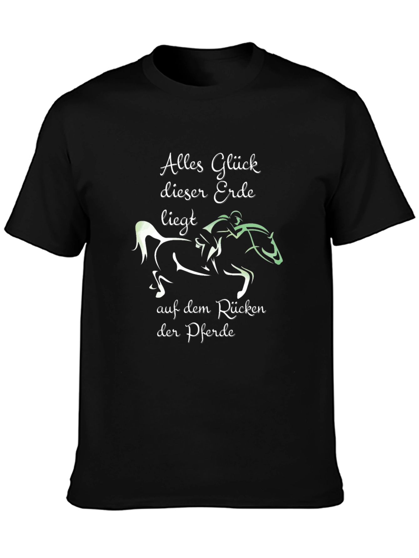 Equestrian Black T-Shirt - Alles Glück Horse Design