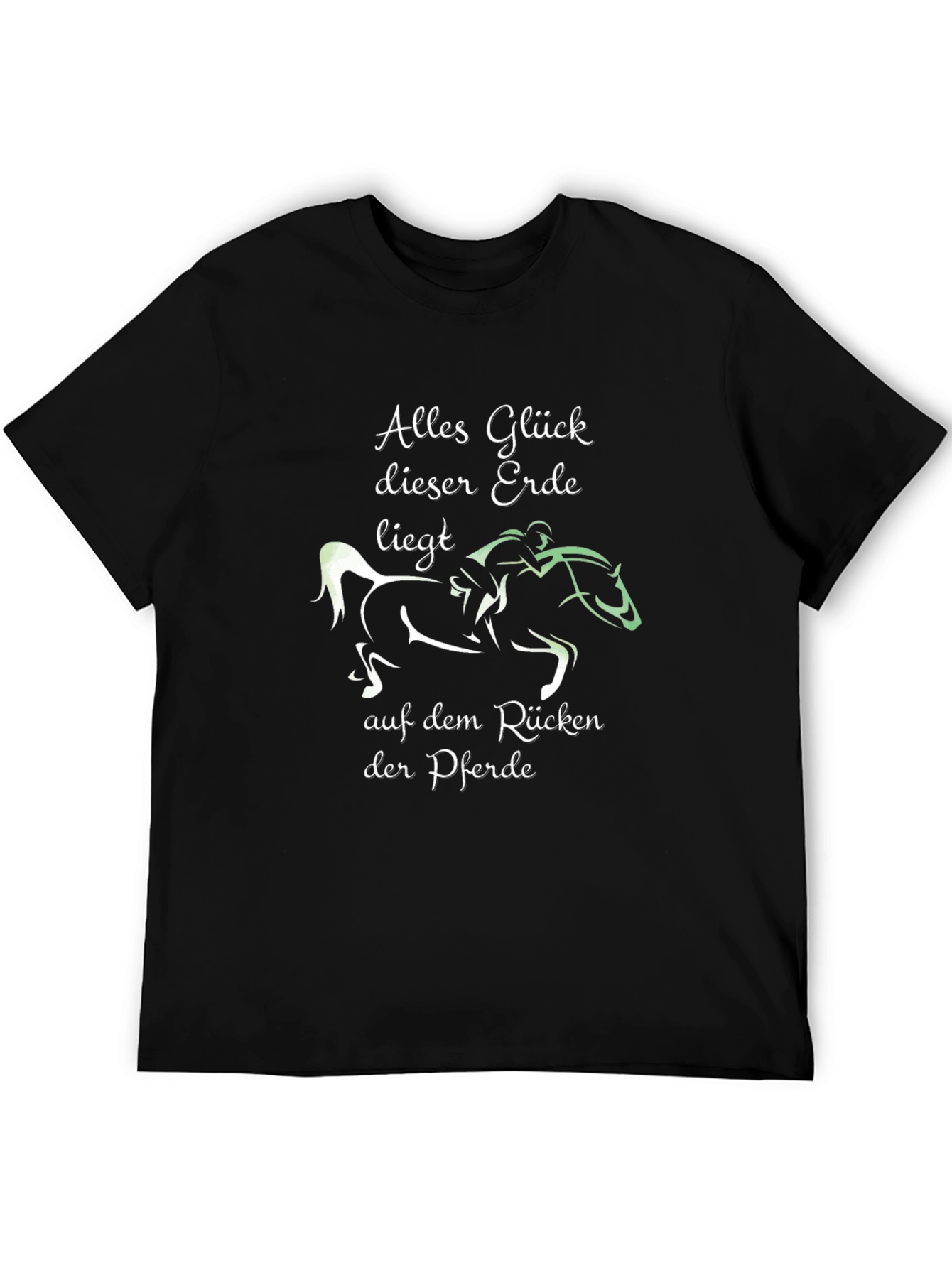 Equestrian Black T-Shirt - Alles Glück Horse Design
