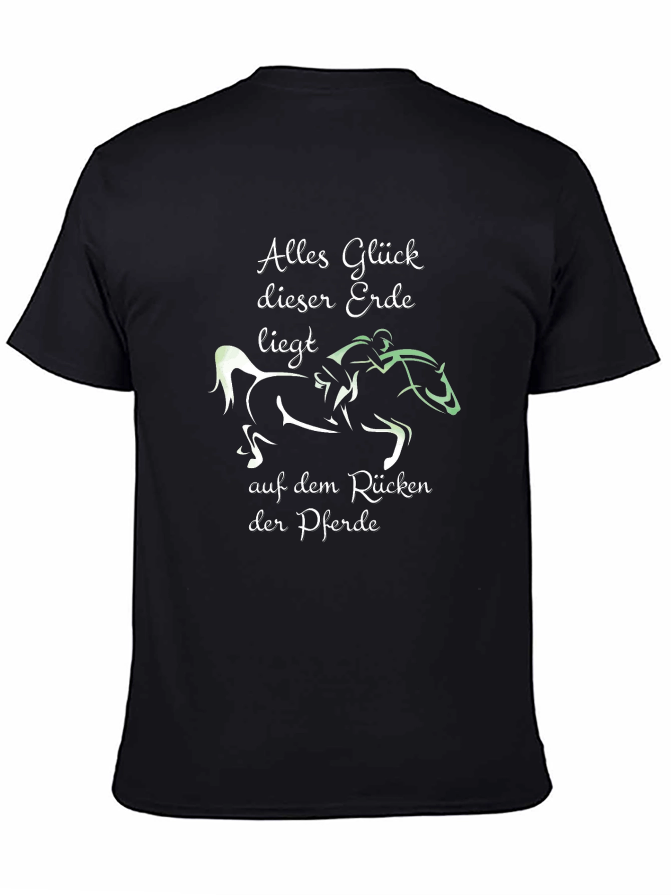 Equestrian Black T-Shirt - Alles Glück Horse Design