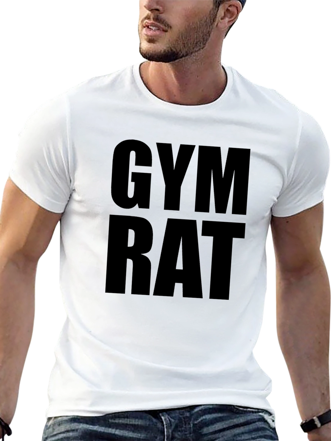 Gym Rat T-Shirt - Black Graphic Tee
