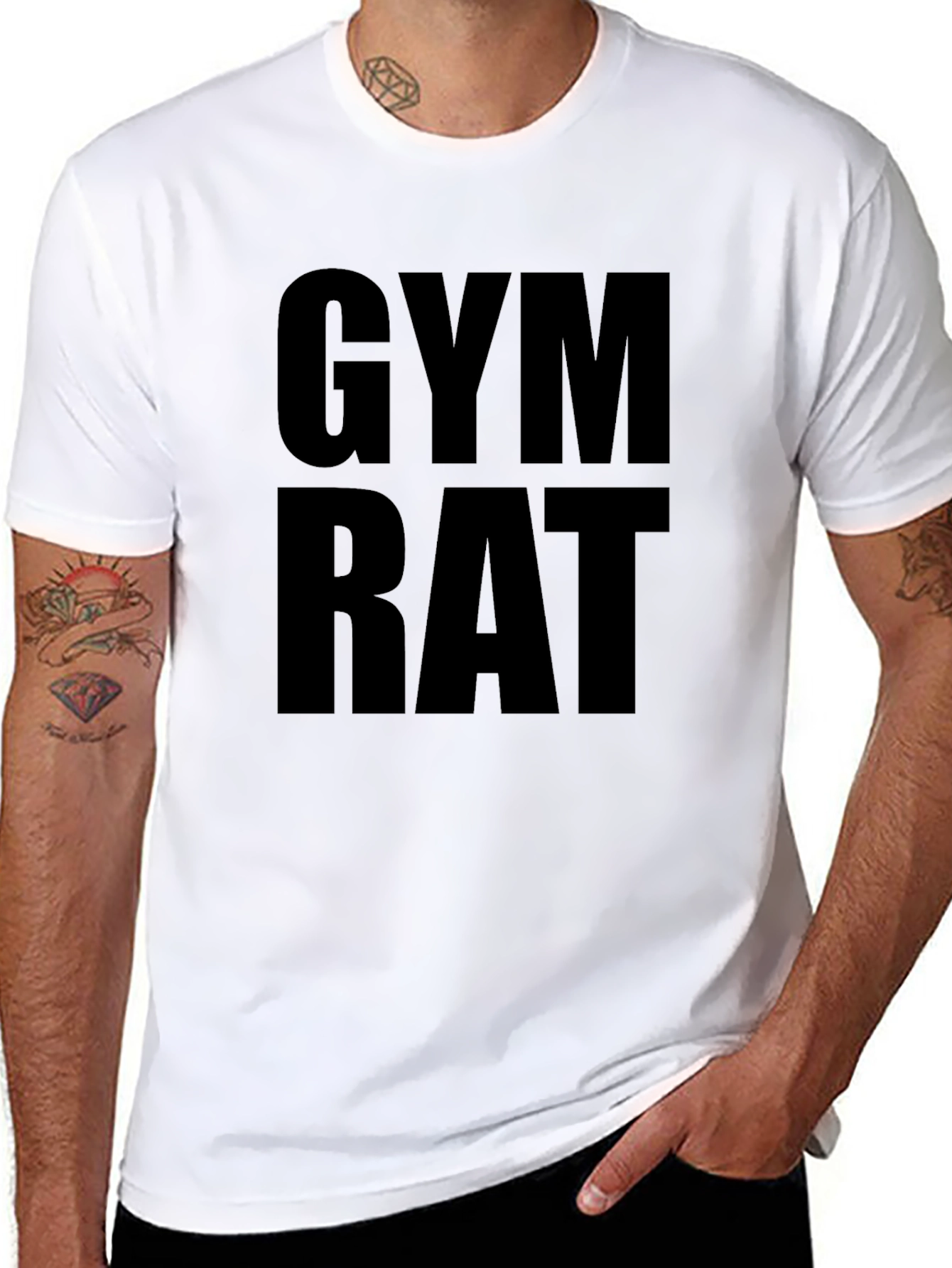 Gym Rat T-Shirt - Black Graphic Tee
