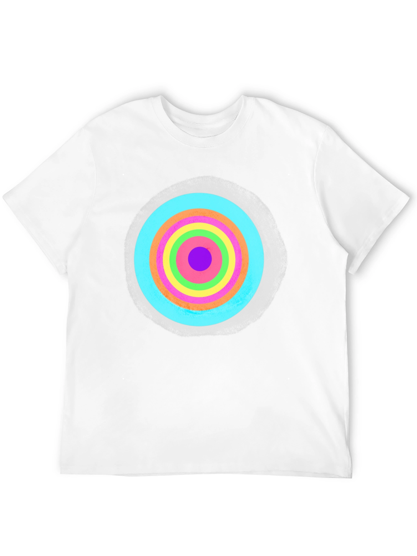 Retro Target Graphic T-Shirt - Black Cotton Blend