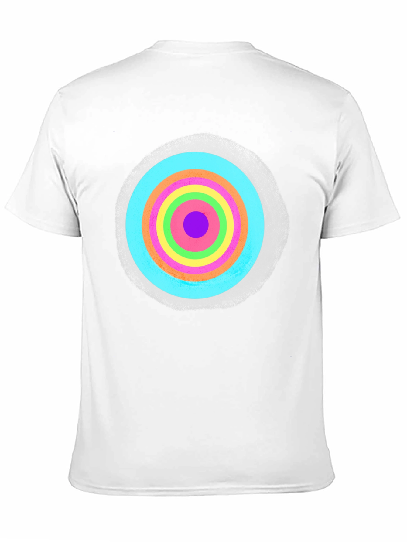 Retro Target Graphic T-Shirt - Black Cotton Blend