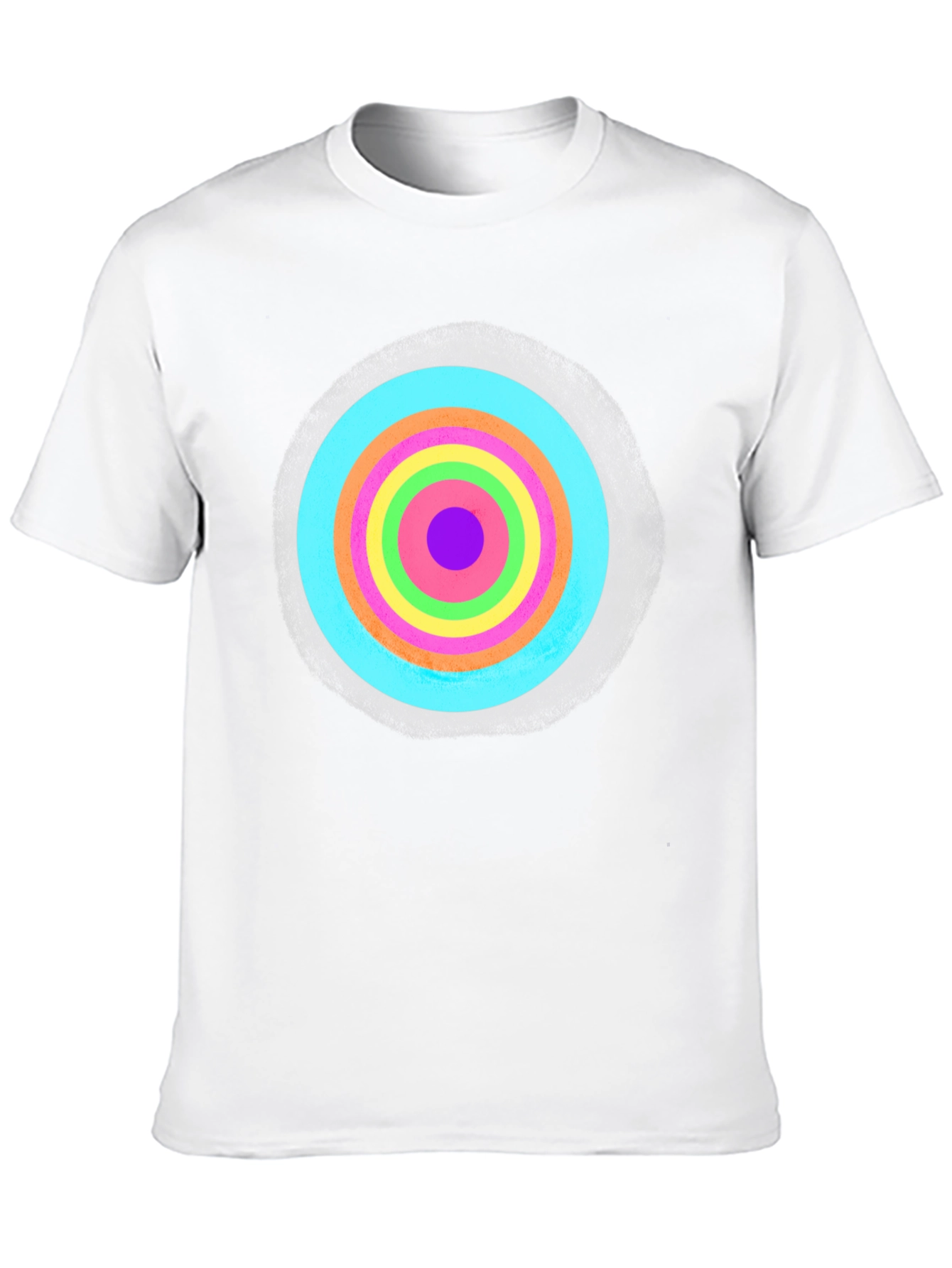 Retro Target Graphic T-Shirt - Black Cotton Blend