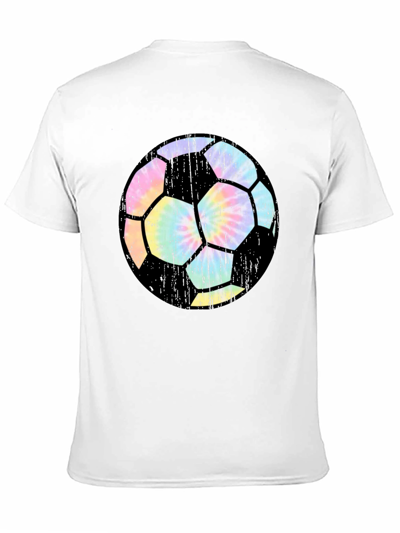 Tie Dye Soccer Ball Black T-Shirt
