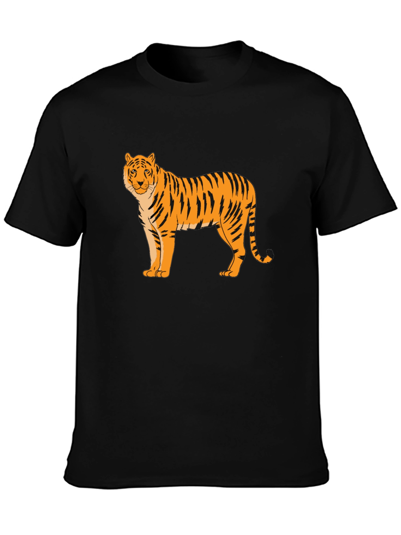 Tiger Graphic Print Black T-Shirt