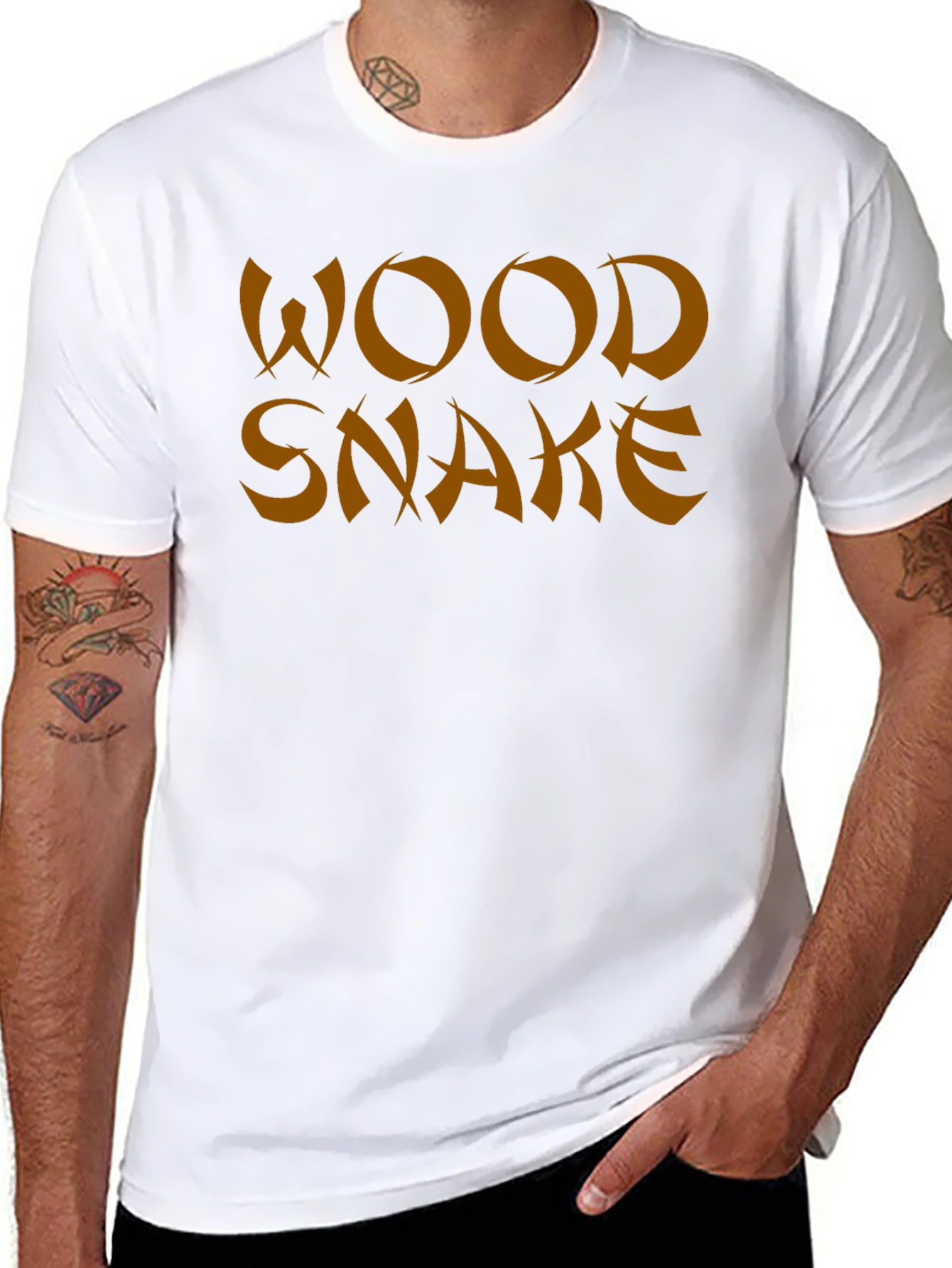 Wood Snake Graphic Tee - Soft Cotton Blend