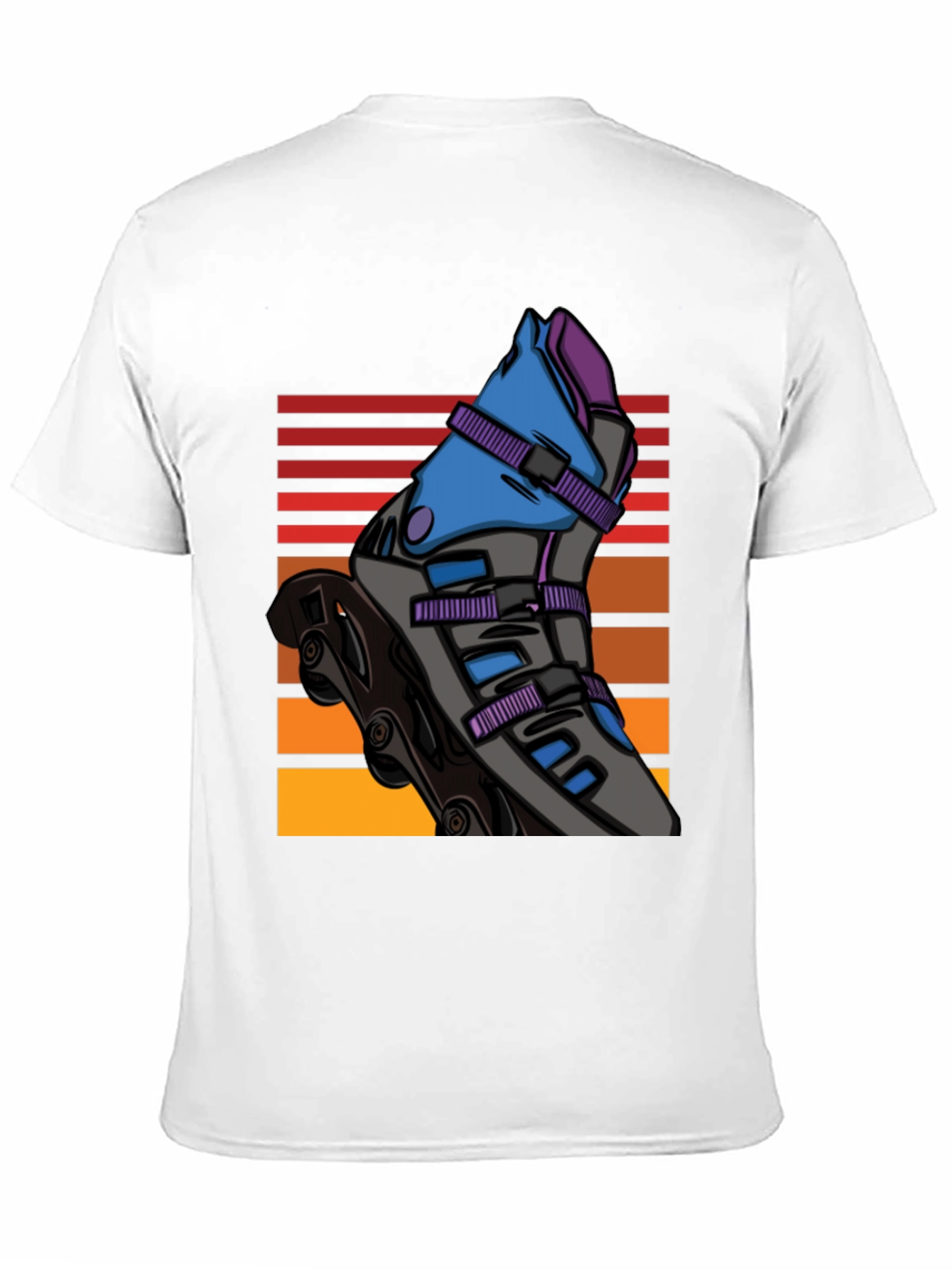 Retro Inline Skate Graphic Tee - Black