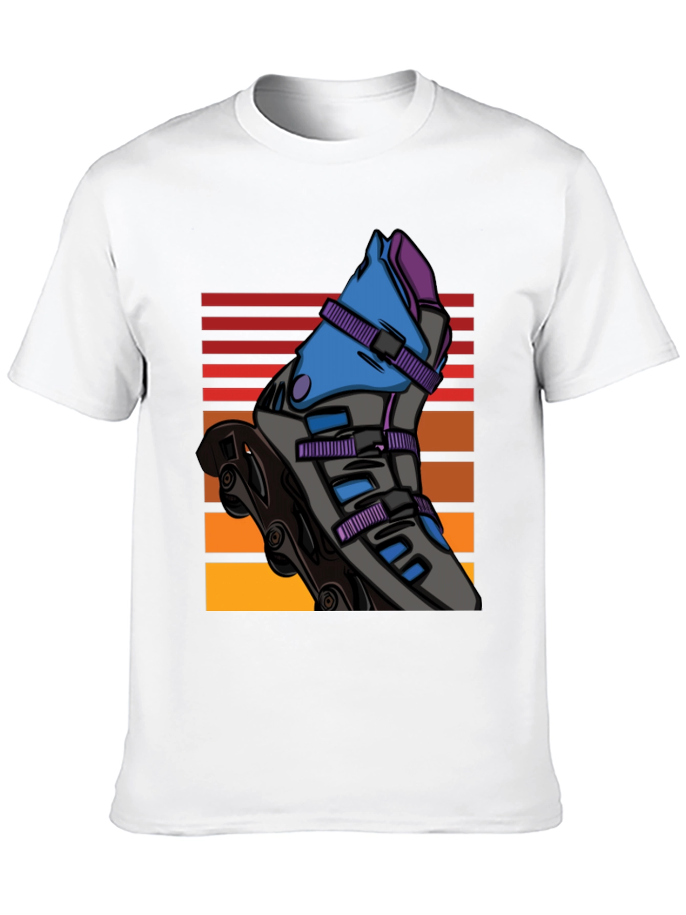 Retro Inline Skate Graphic Tee - Black