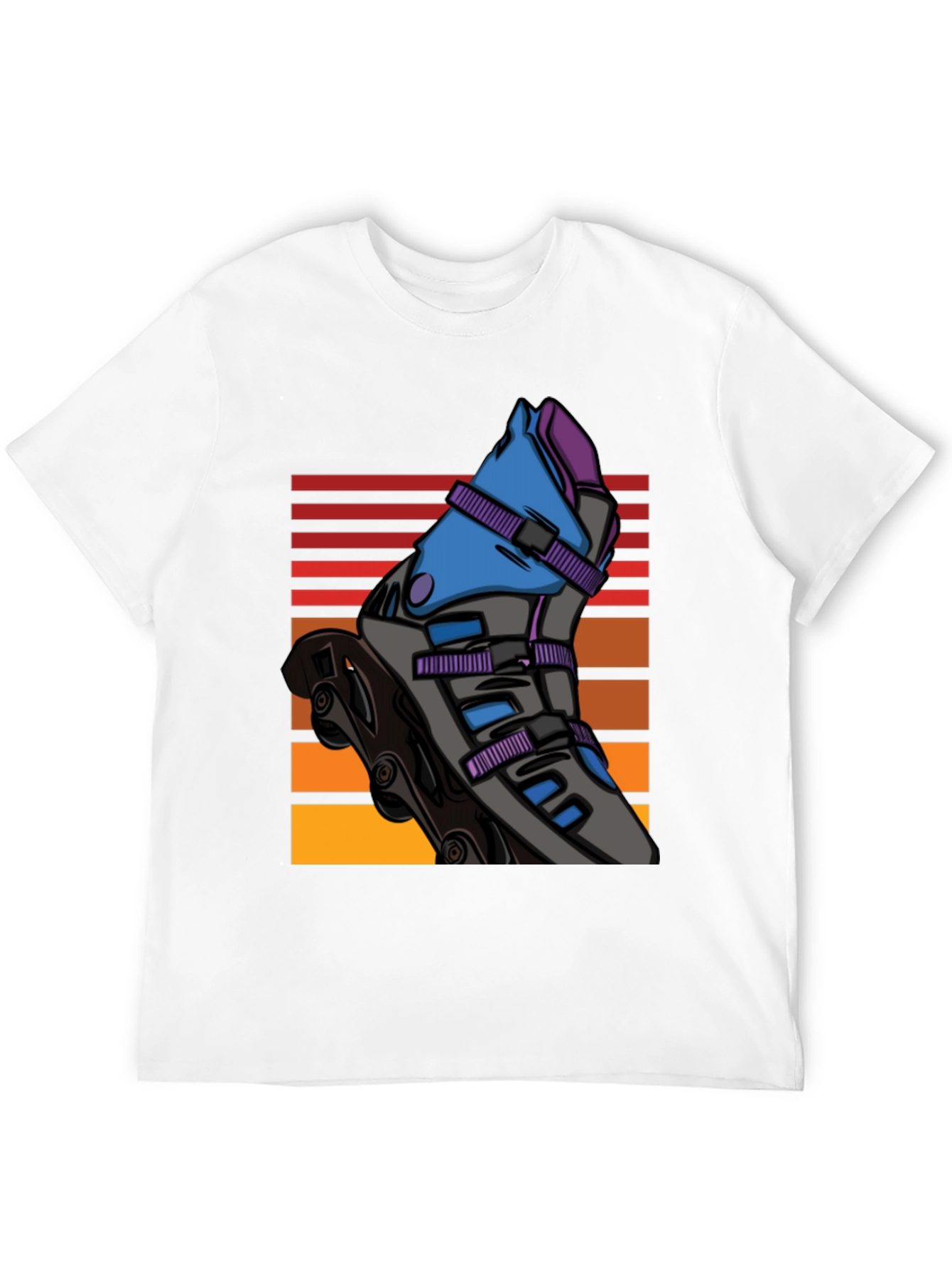 Retro Inline Skate Graphic Tee - Black