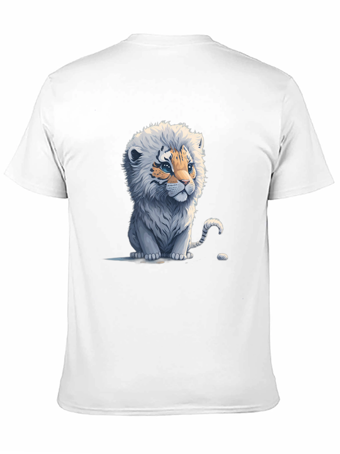 Cute Tiger Cub Graphic Tee - Black Cotton Blend