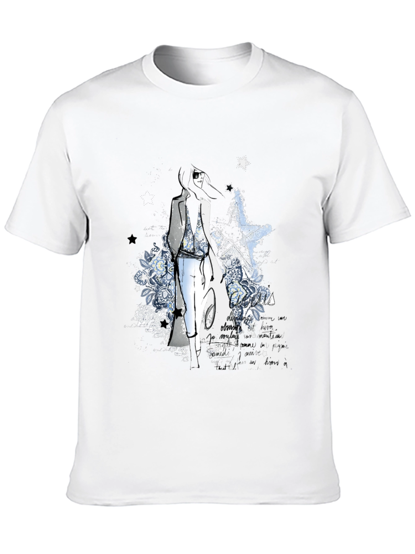 Stylish Black Graphic Print T-Shirt