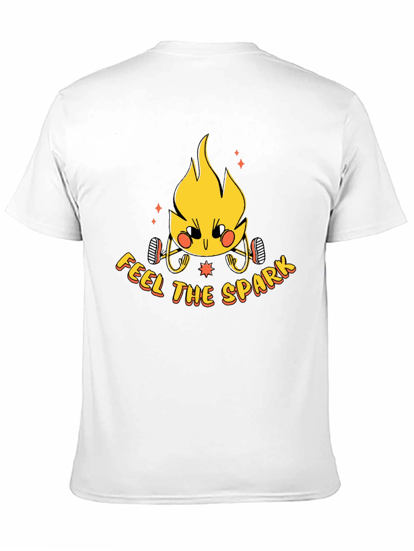 Feel the Spark Graphic Tee - Black Cotton T-Shirt