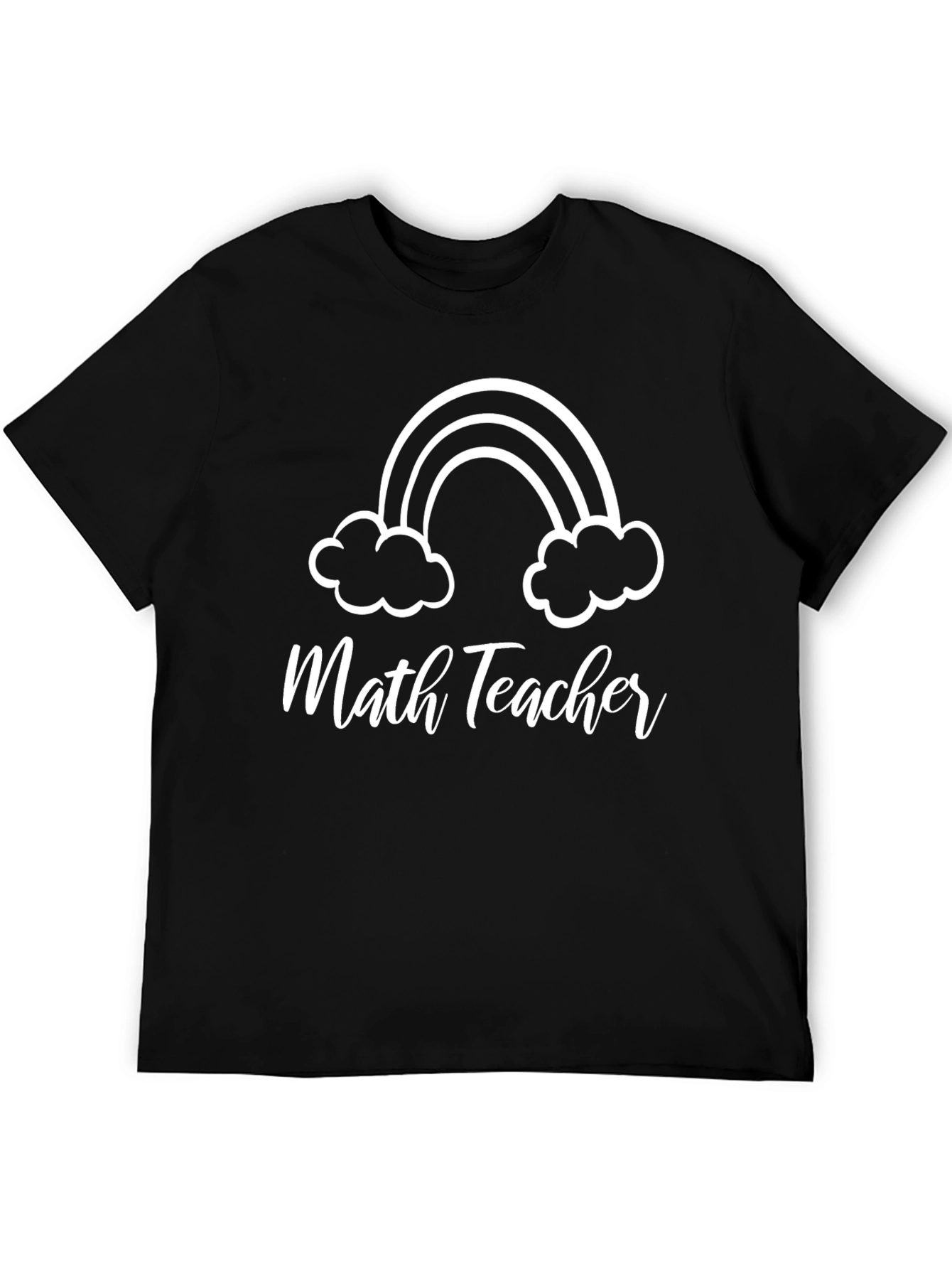 Math Teacher Rainbow Graphic T-Shirt