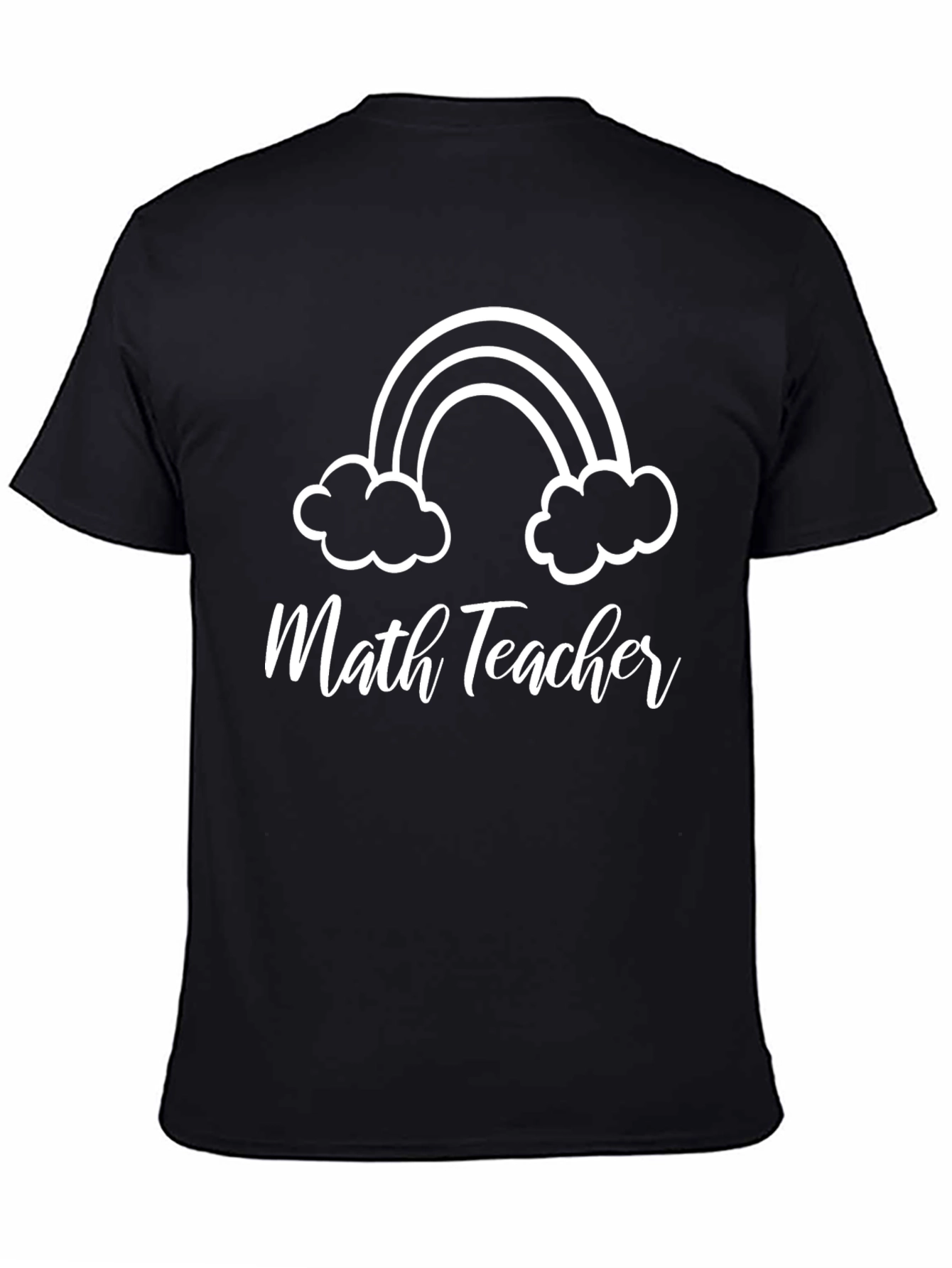 Math Teacher Rainbow Graphic T-Shirt