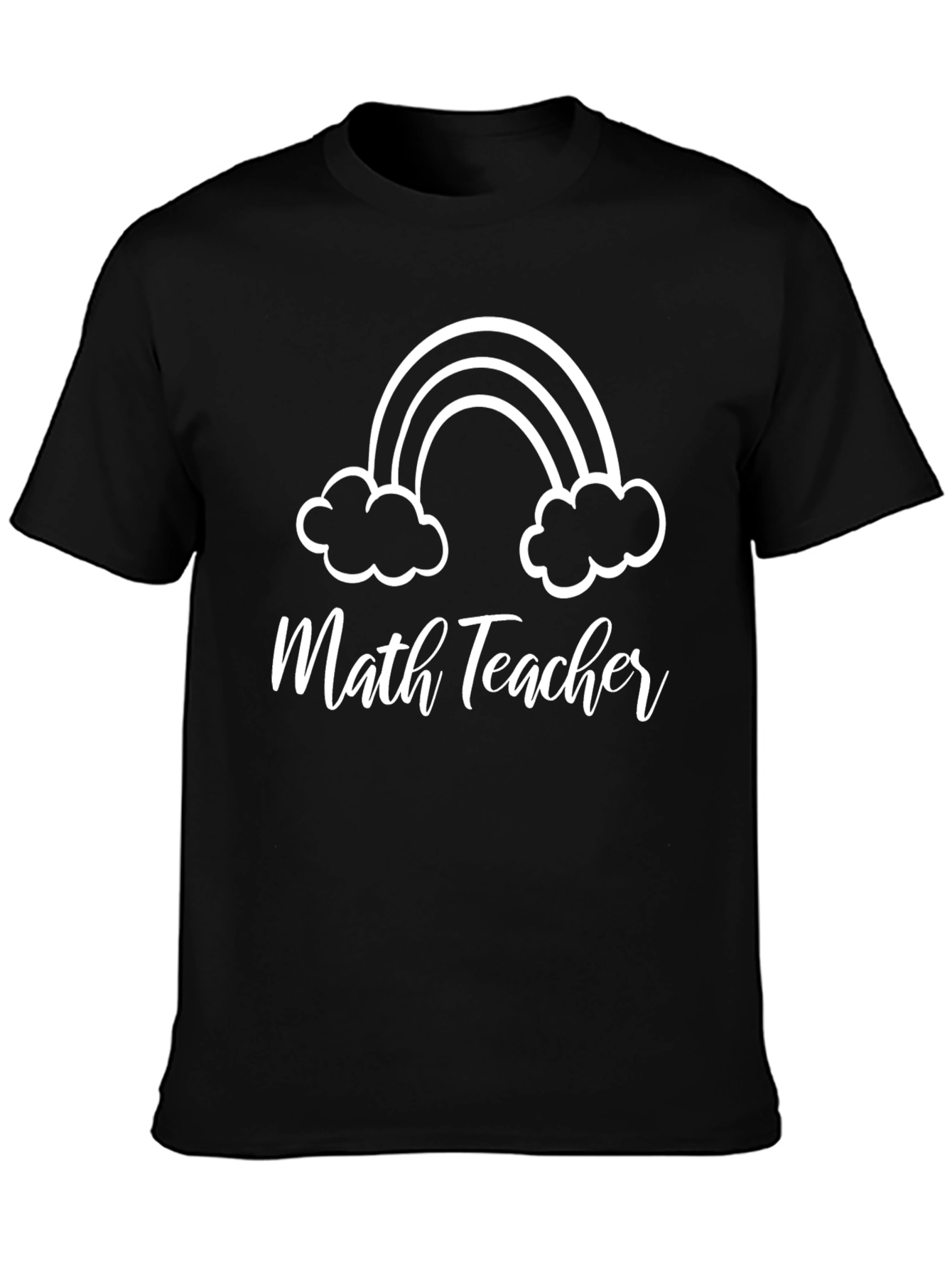 Math Teacher Rainbow Graphic T-Shirt