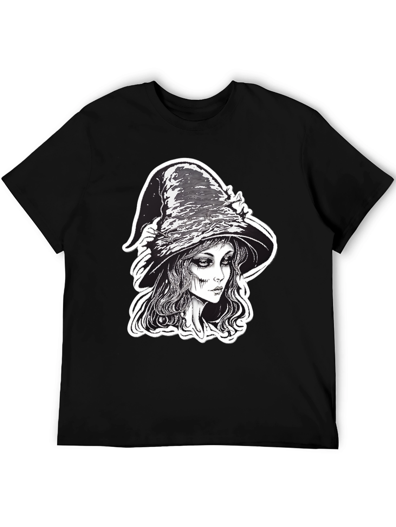 Witch Graphic Tee - Black Halloween Shirt
