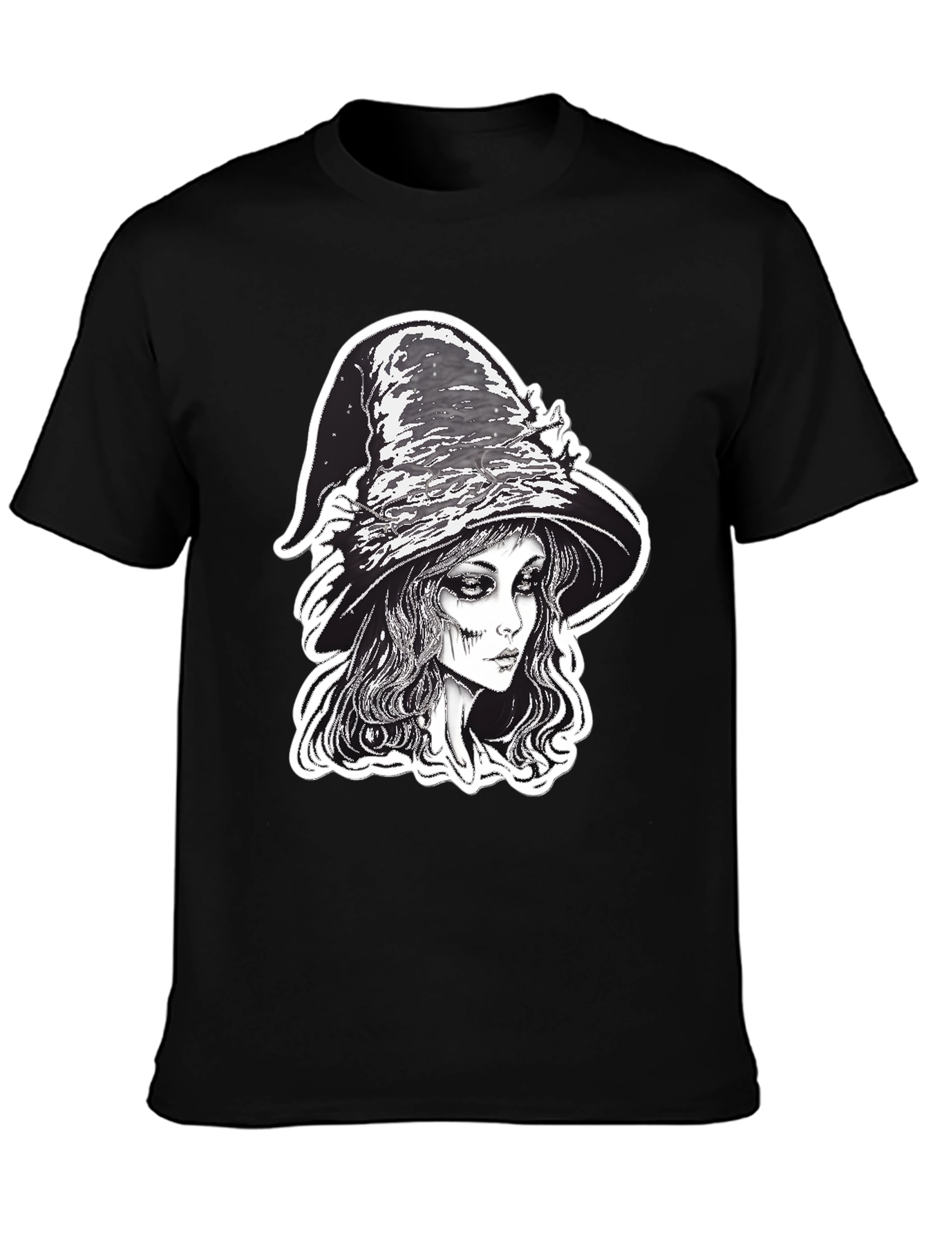 Witch Graphic Tee - Black Halloween Shirt