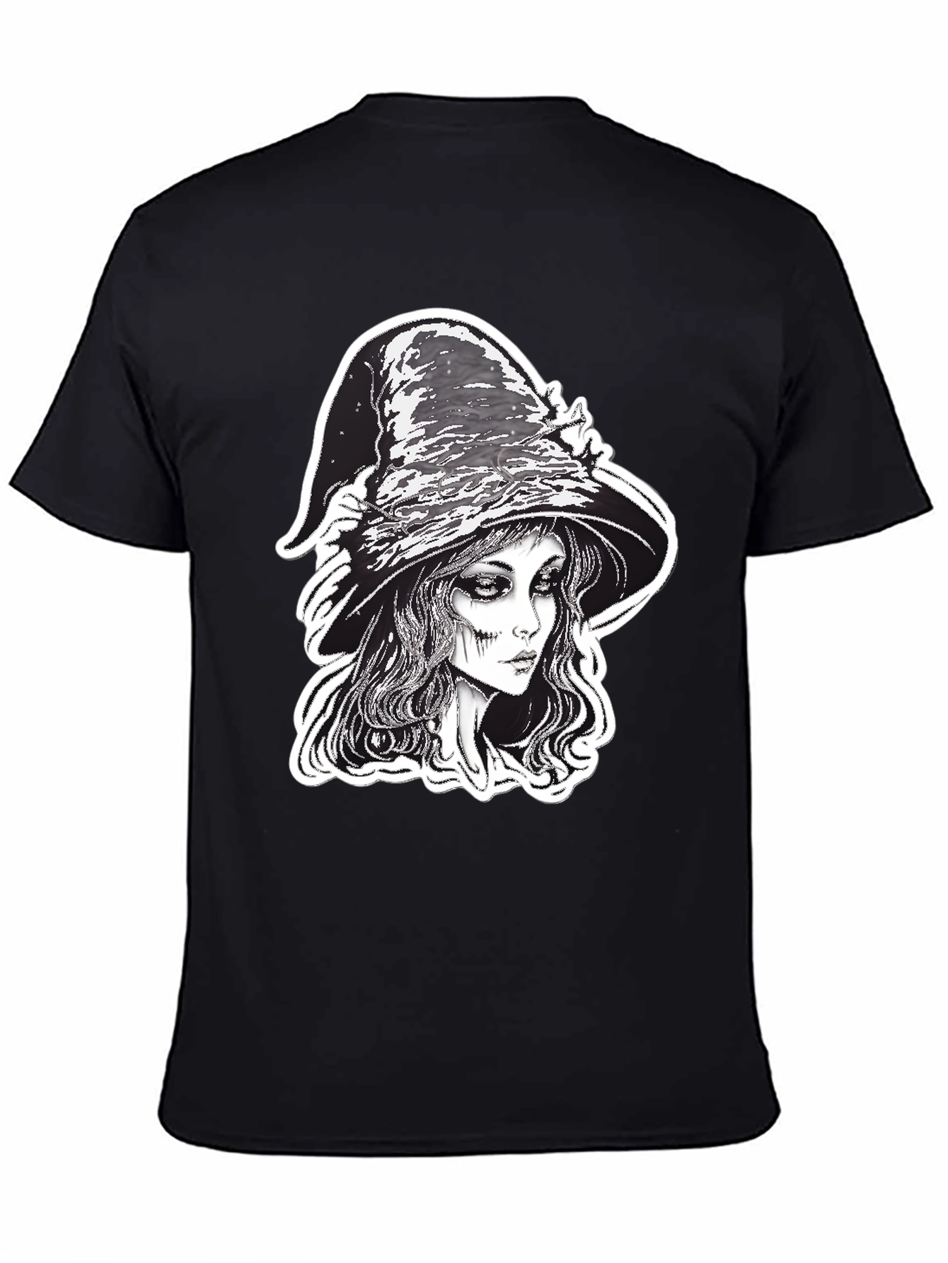 Witch Graphic Tee - Black Halloween Shirt