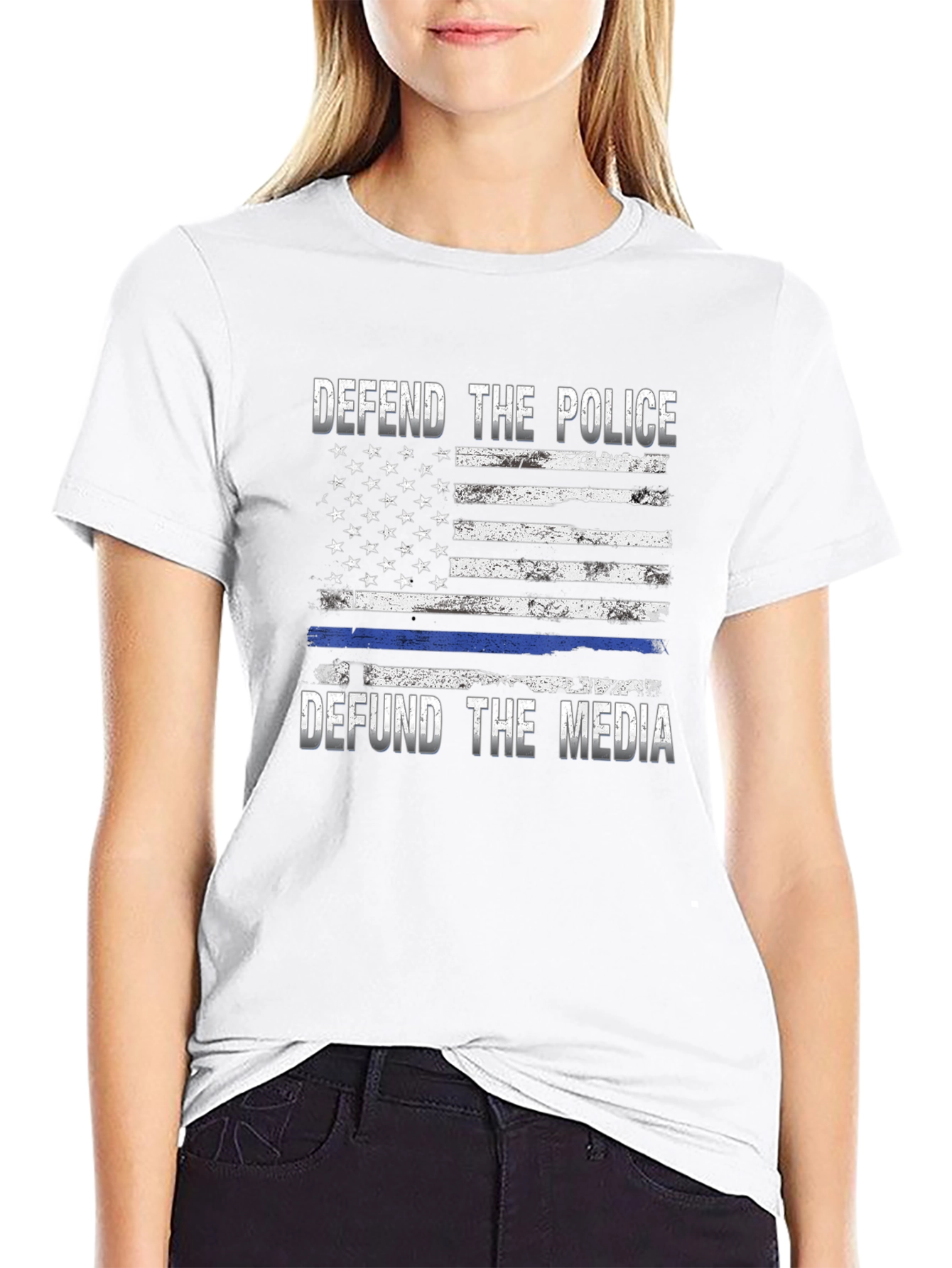 Defend Police Defund Media T-Shirt