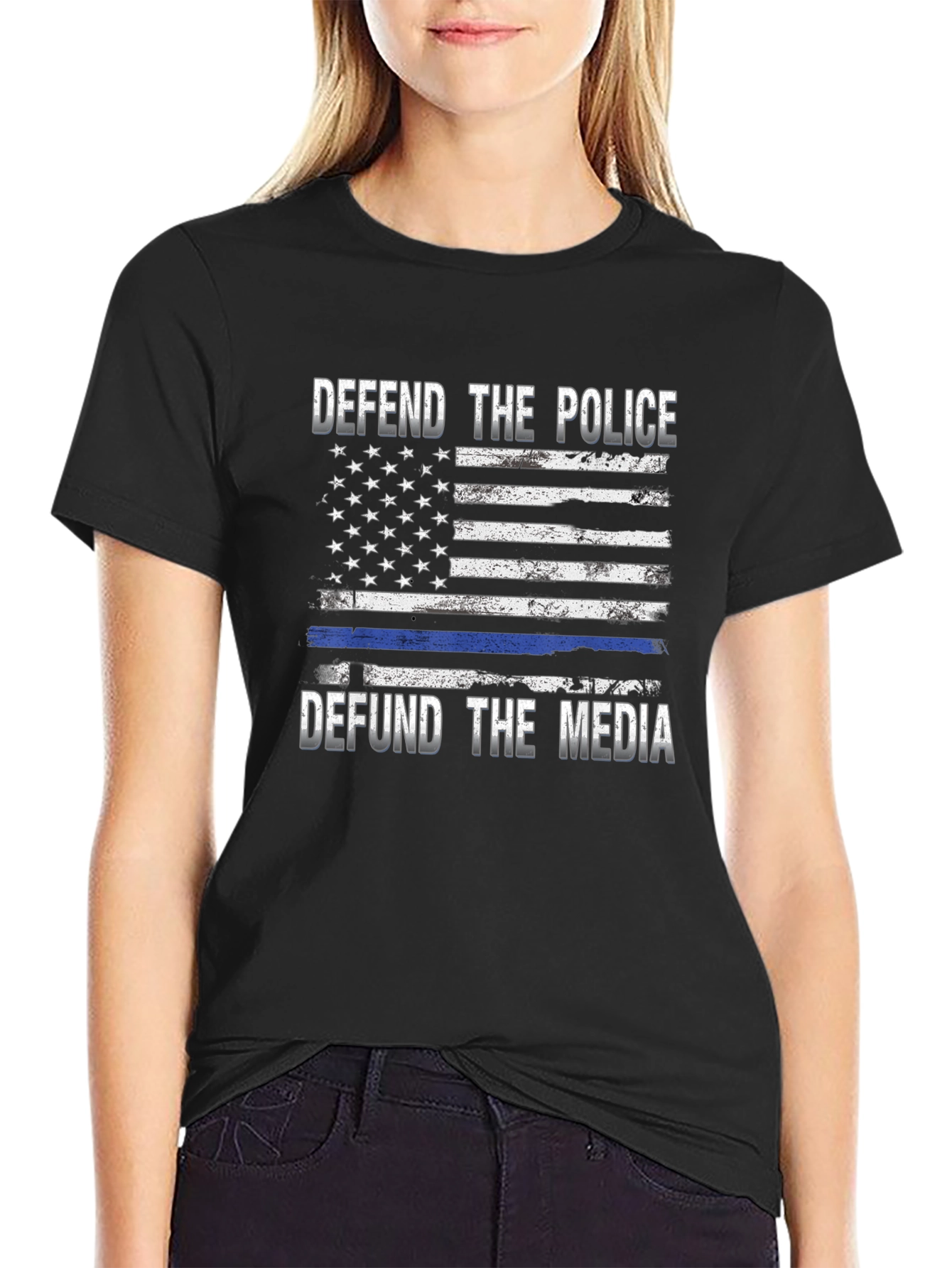 Defend Police Defund Media T-Shirt