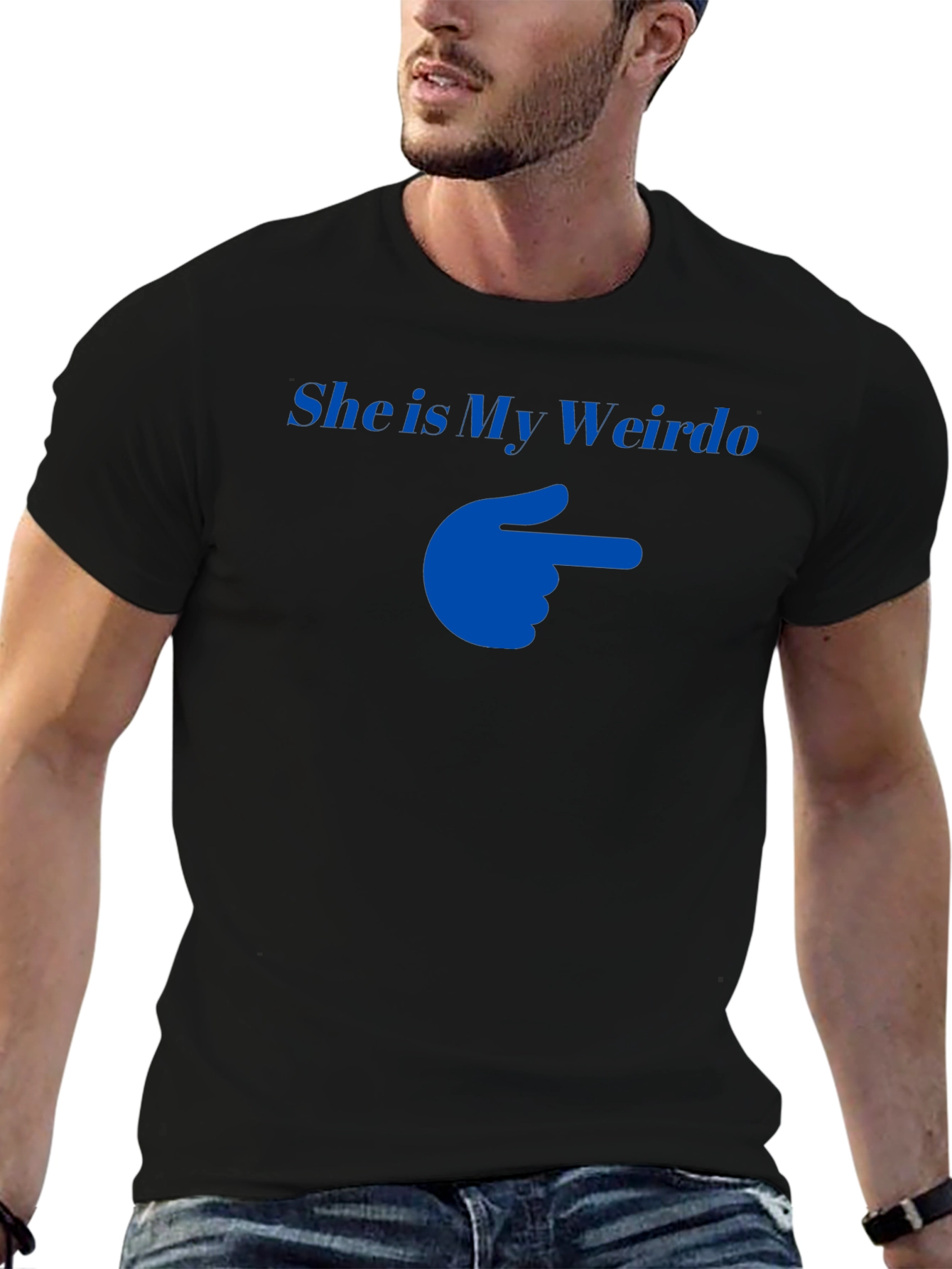 She is My Weirdo T-Shirt Funny Couple Matching Tee