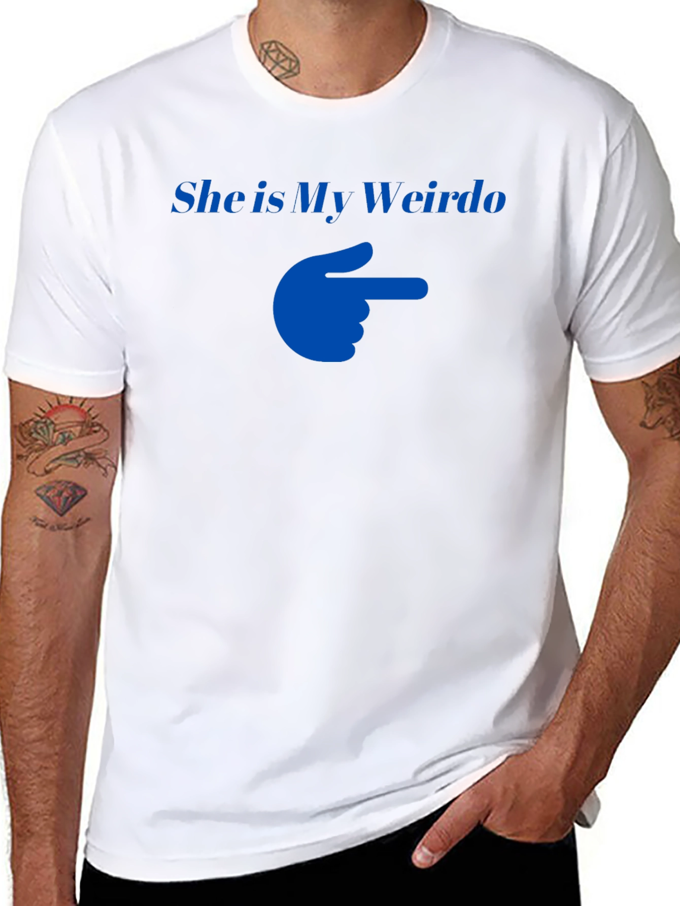 She is My Weirdo T-Shirt Funny Couple Matching Tee