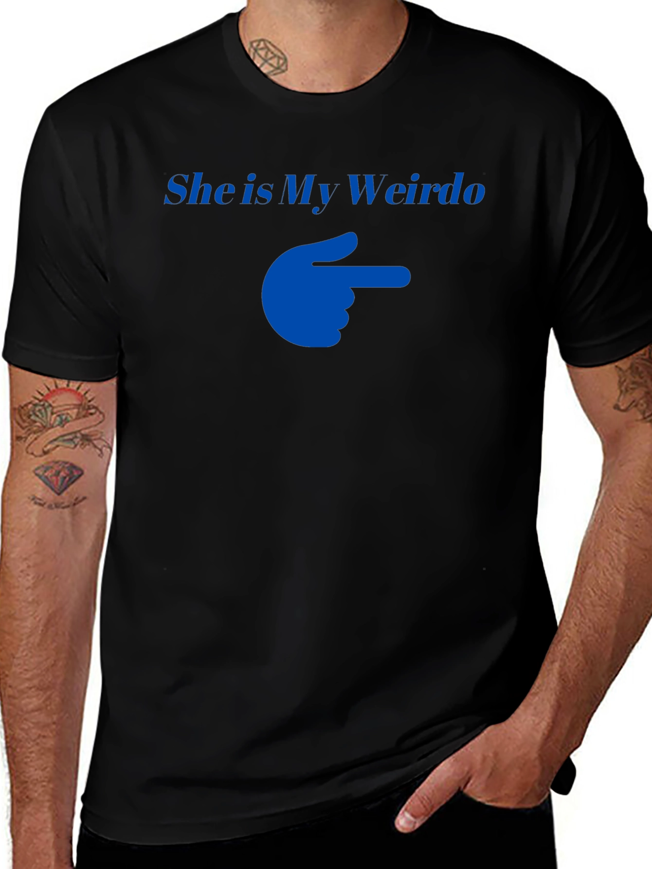 She is My Weirdo T-Shirt Funny Couple Matching Tee