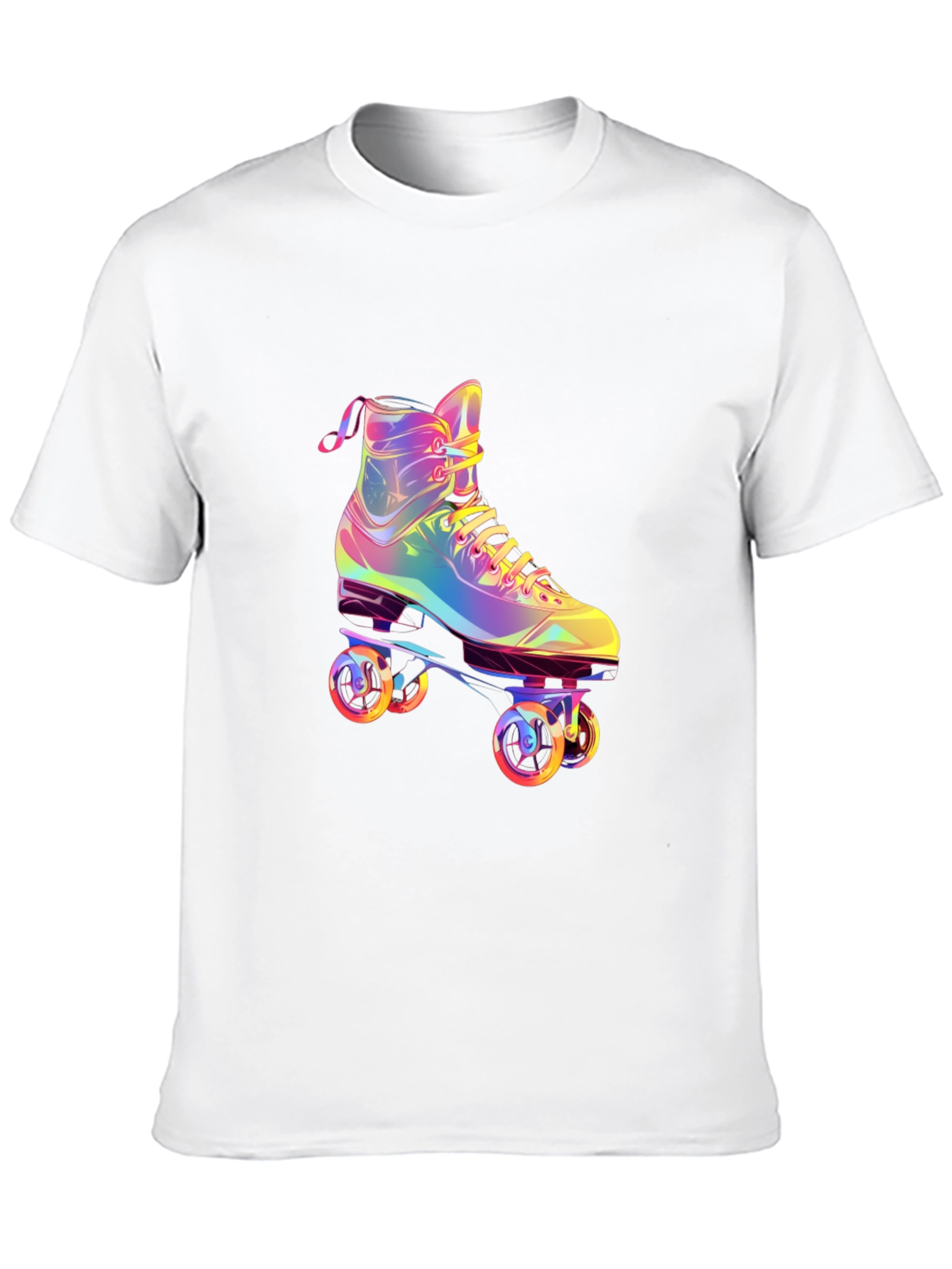 Retro Rainbow Roller Skate Graphic Tee