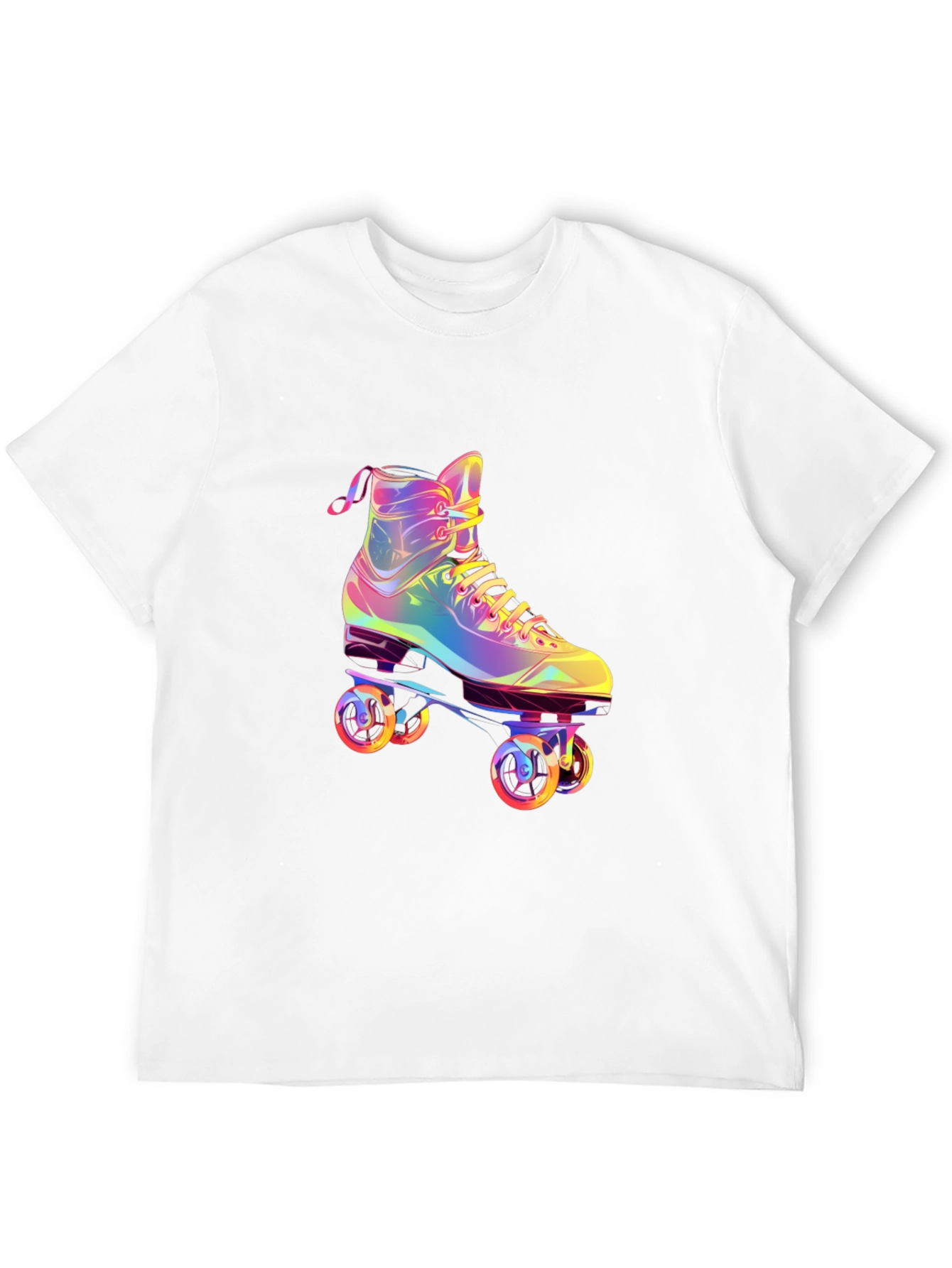 Retro Rainbow Roller Skate Graphic Tee