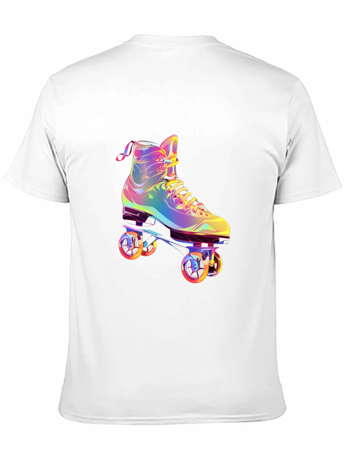 Retro Rainbow Roller Skate Graphic Tee