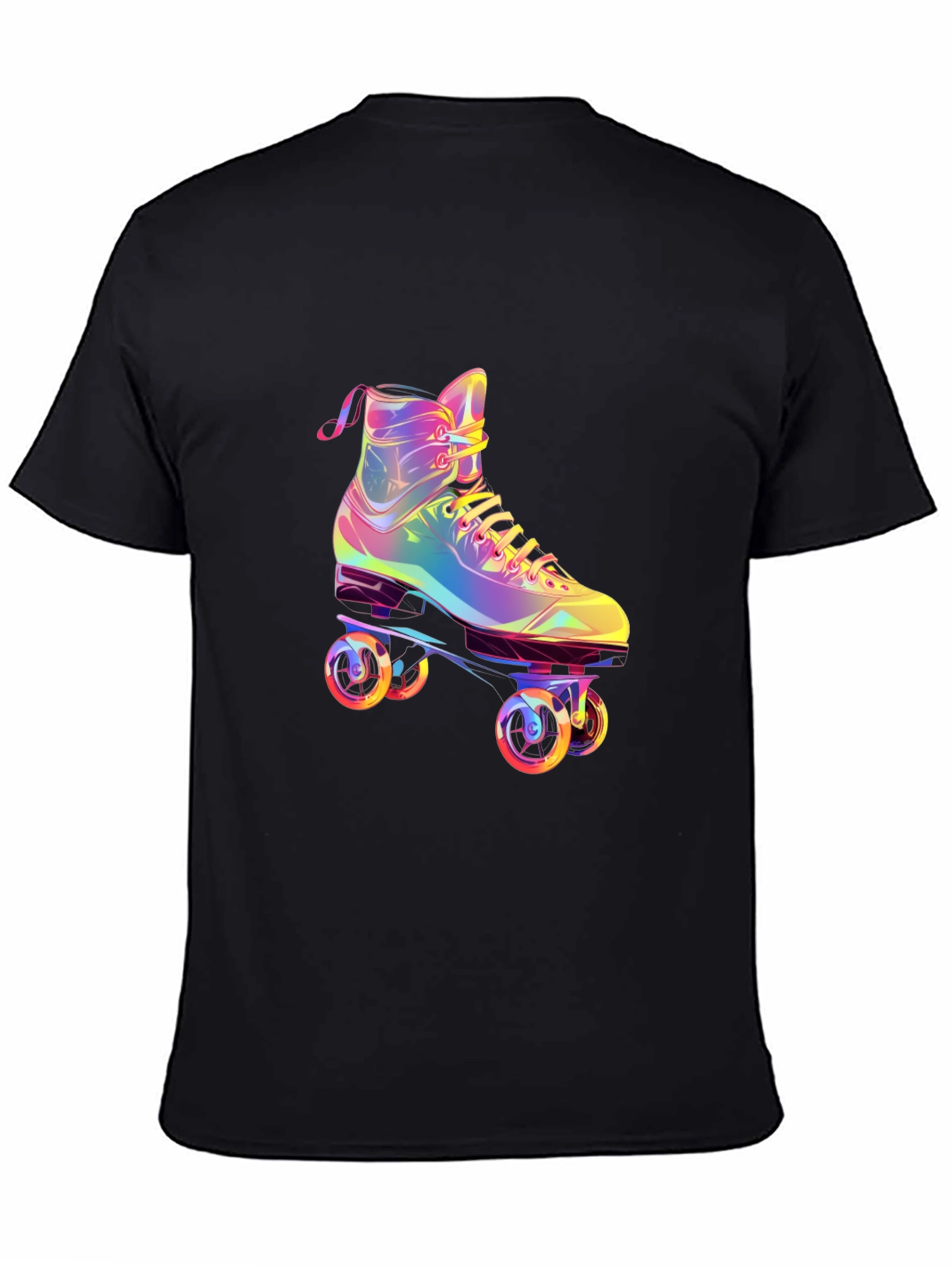 Retro Rainbow Roller Skate Graphic Tee