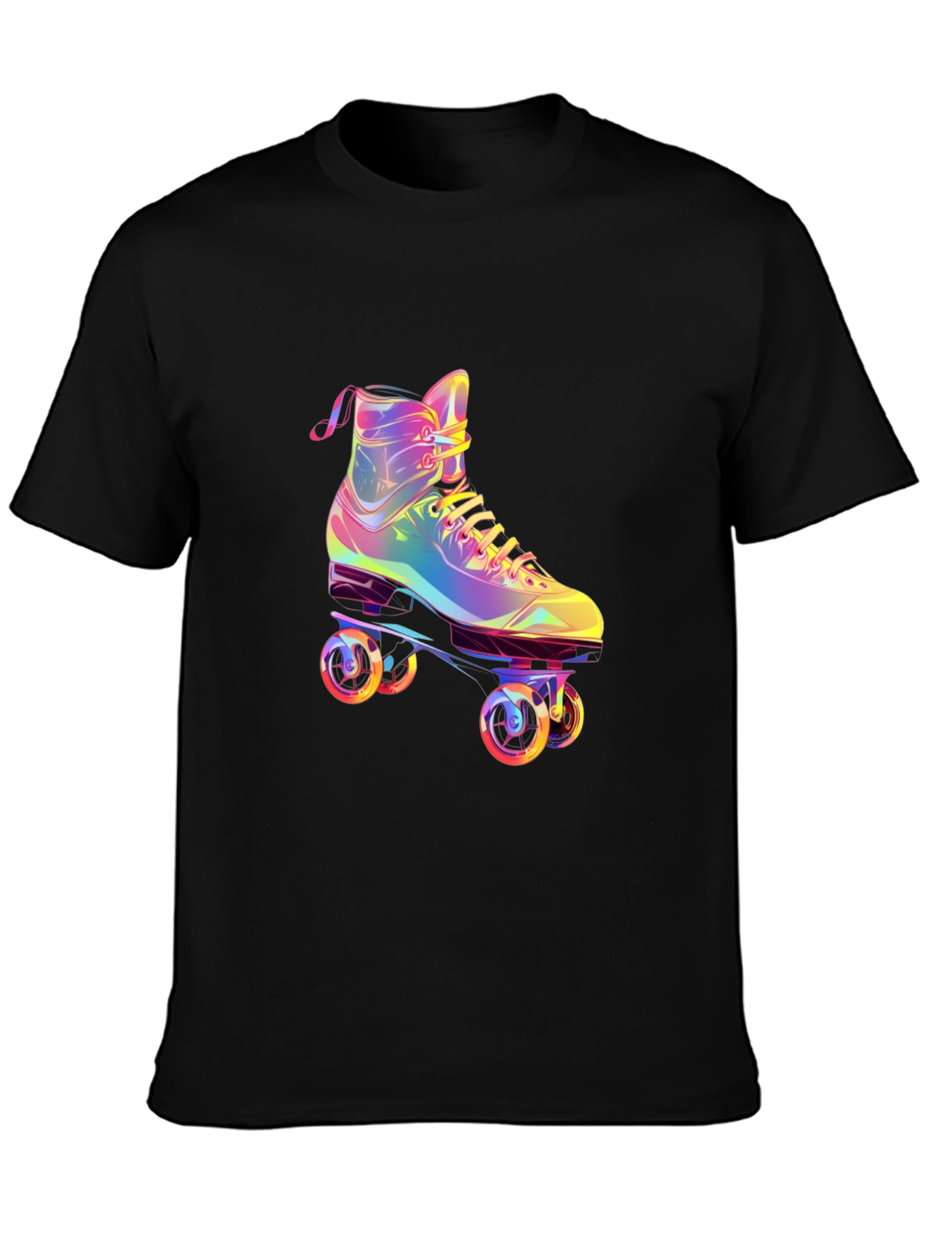 Retro Rainbow Roller Skate Graphic Tee