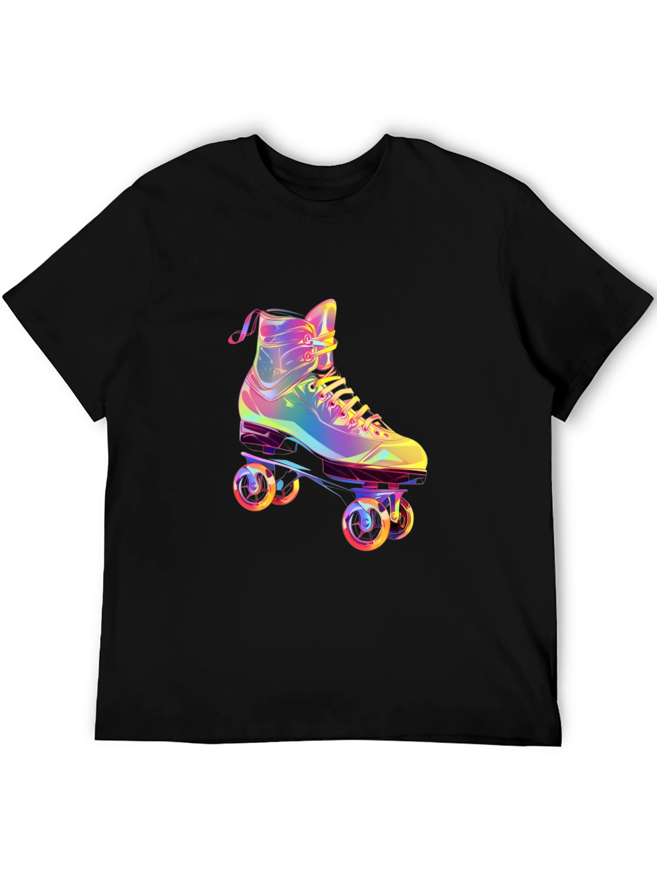 Retro Rainbow Roller Skate Graphic Tee
