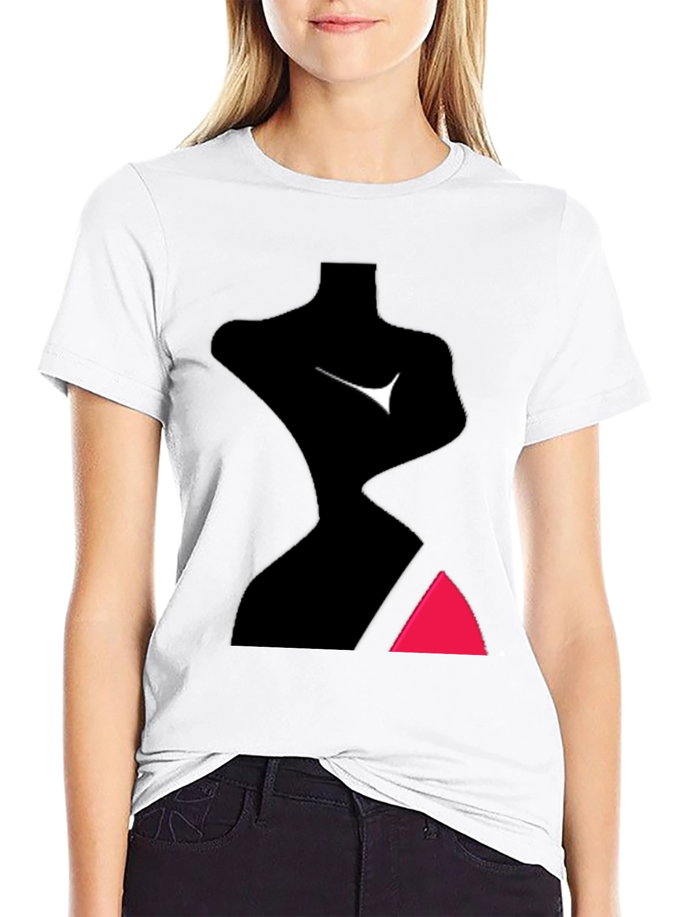 Abstract Body Black Tee