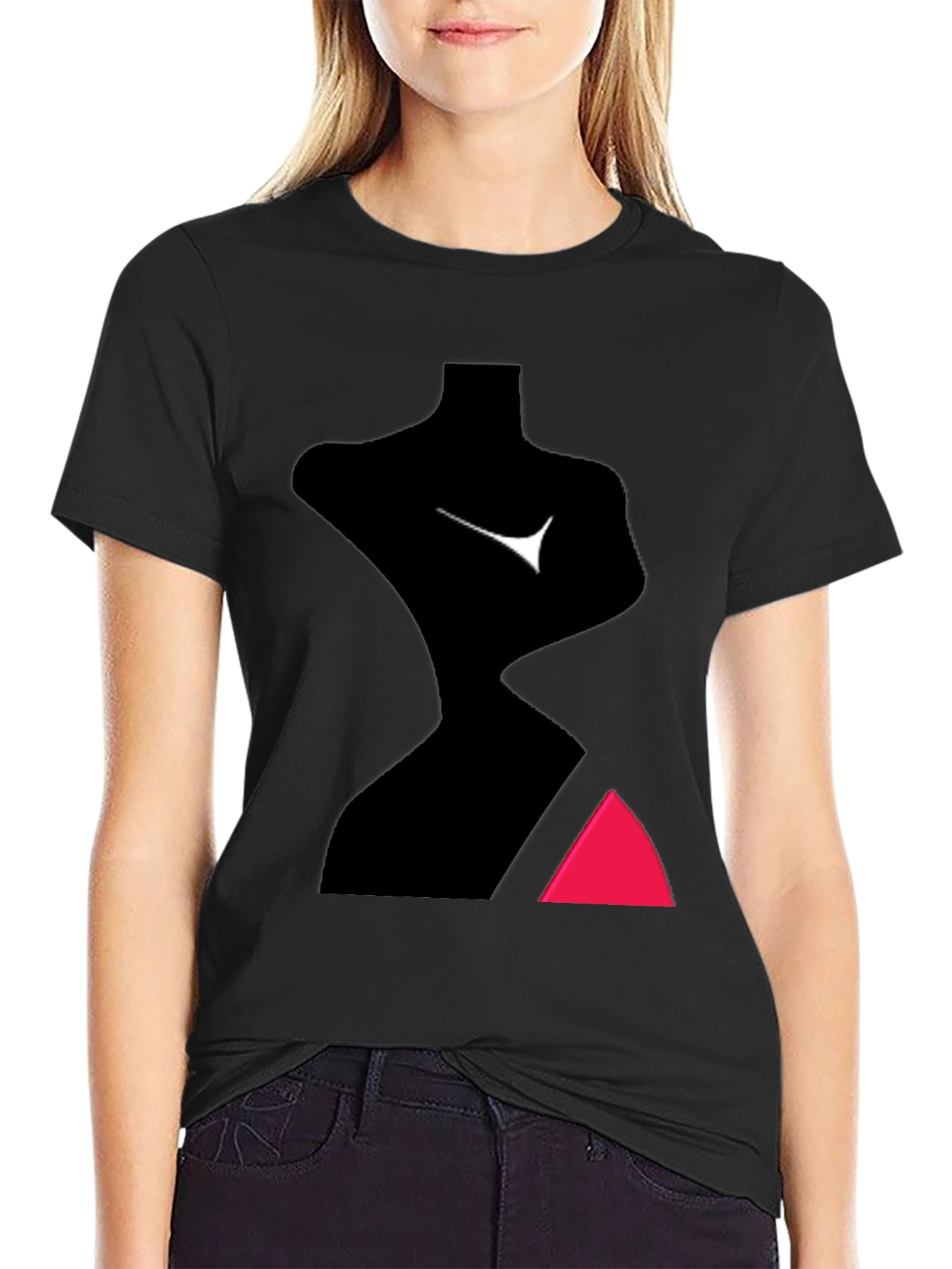 Abstract Body Black Tee