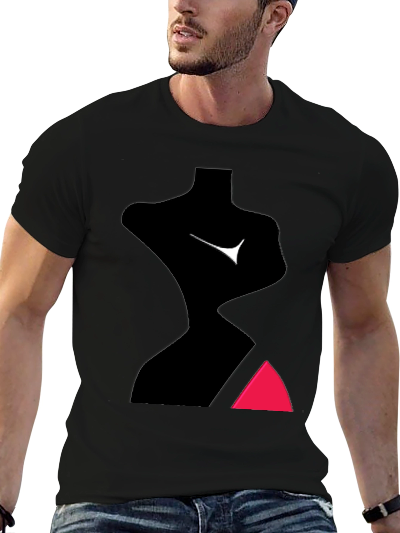 Abstract Body Black Tee