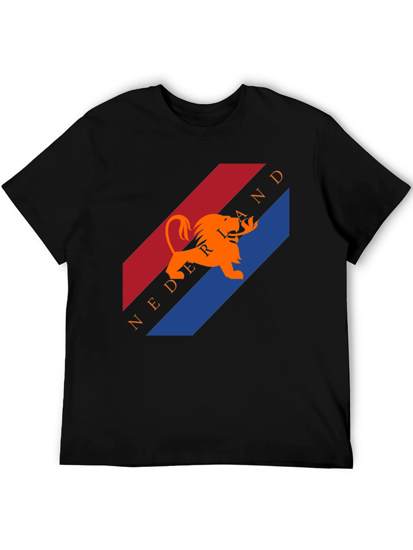 Netherlands Lion Graphic Black T-Shirt