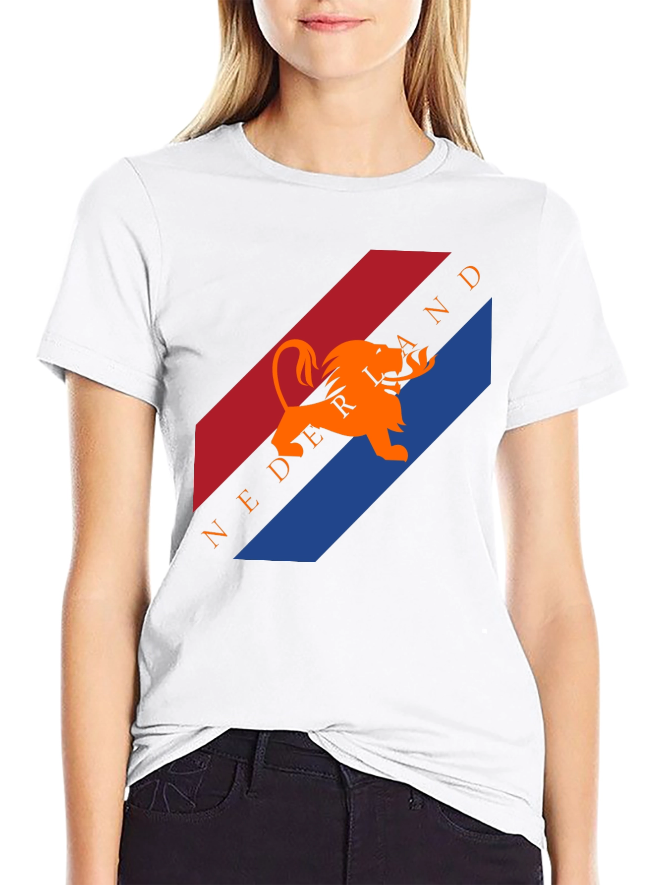 Netherlands Lion Graphic Black T-Shirt