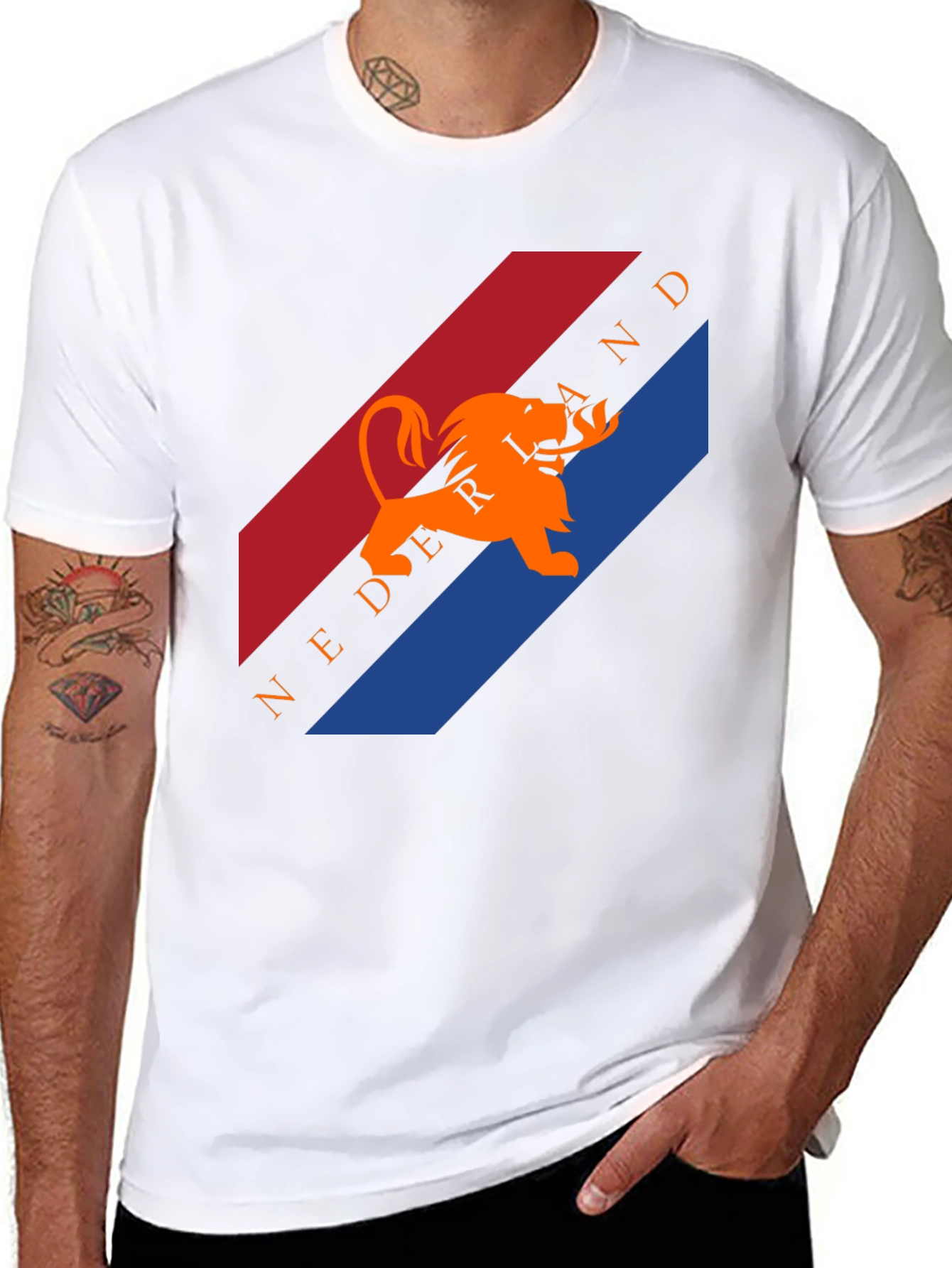 Netherlands Lion Graphic Black T-Shirt