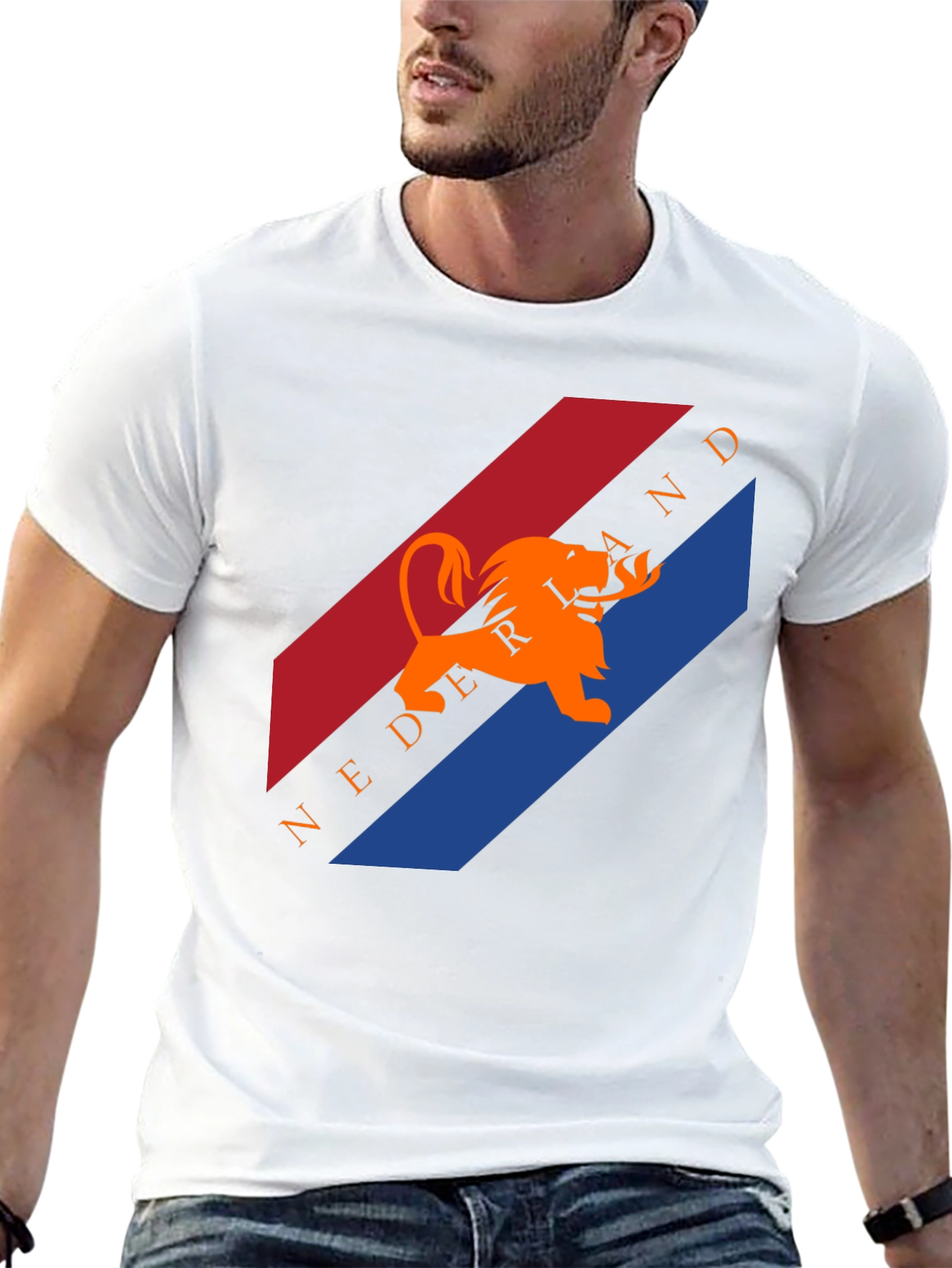 Netherlands Lion Graphic Black T-Shirt