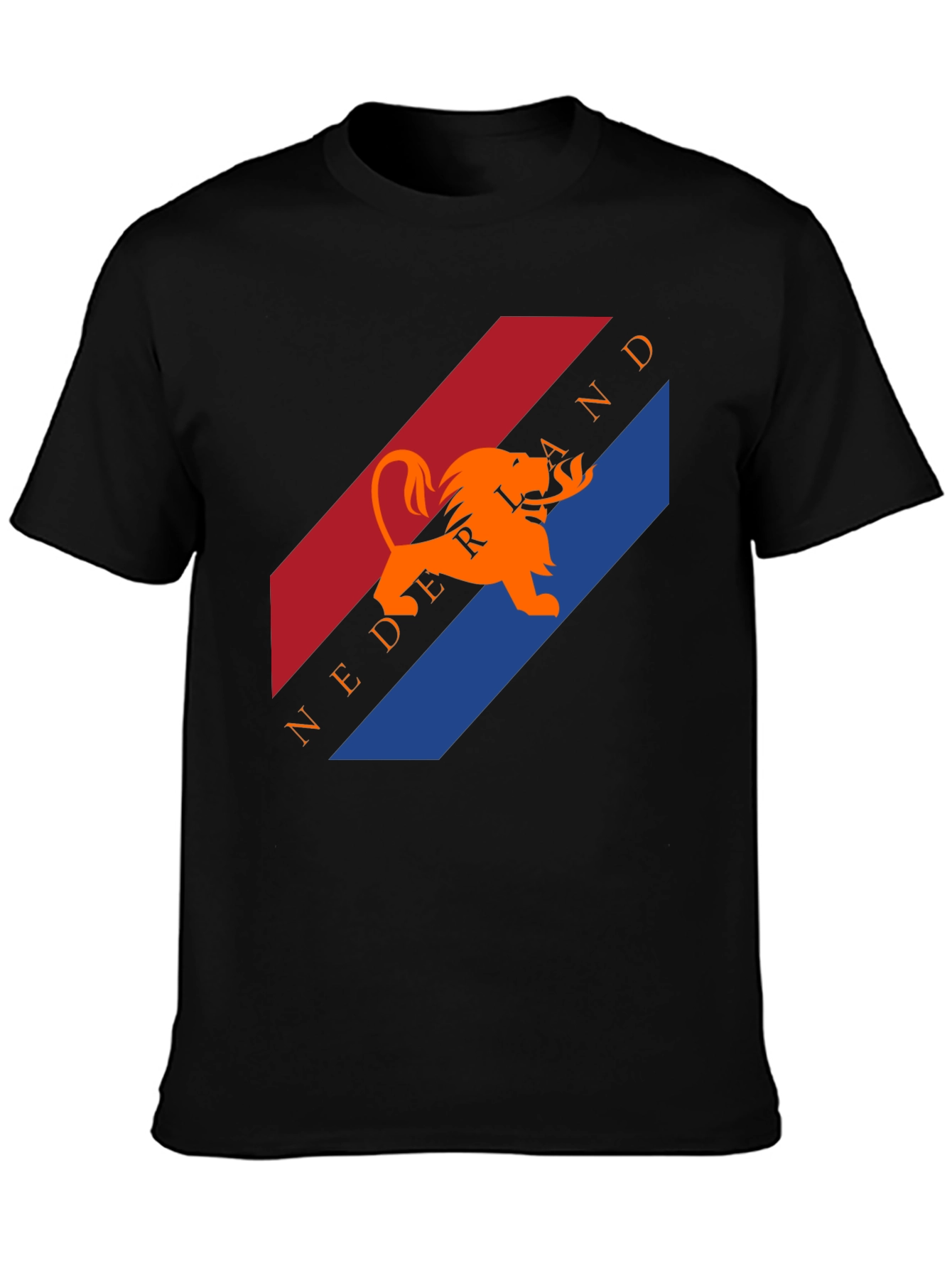 Netherlands Lion Graphic Black T-Shirt