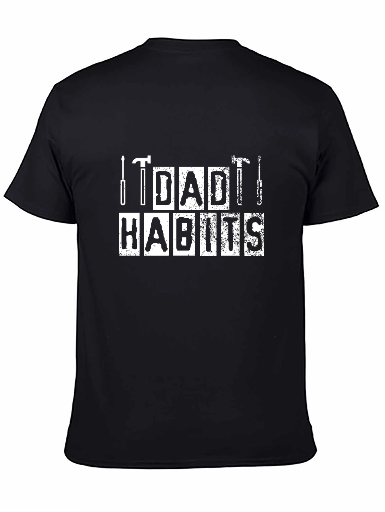 Dad Habits Graphic T-Shirt - Black Cotton Tee