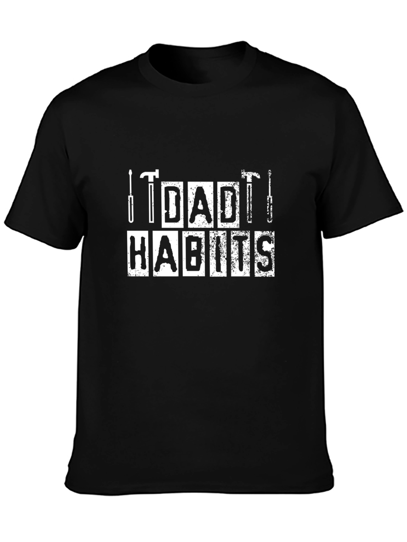 Dad Habits Graphic T-Shirt - Black Cotton Tee
