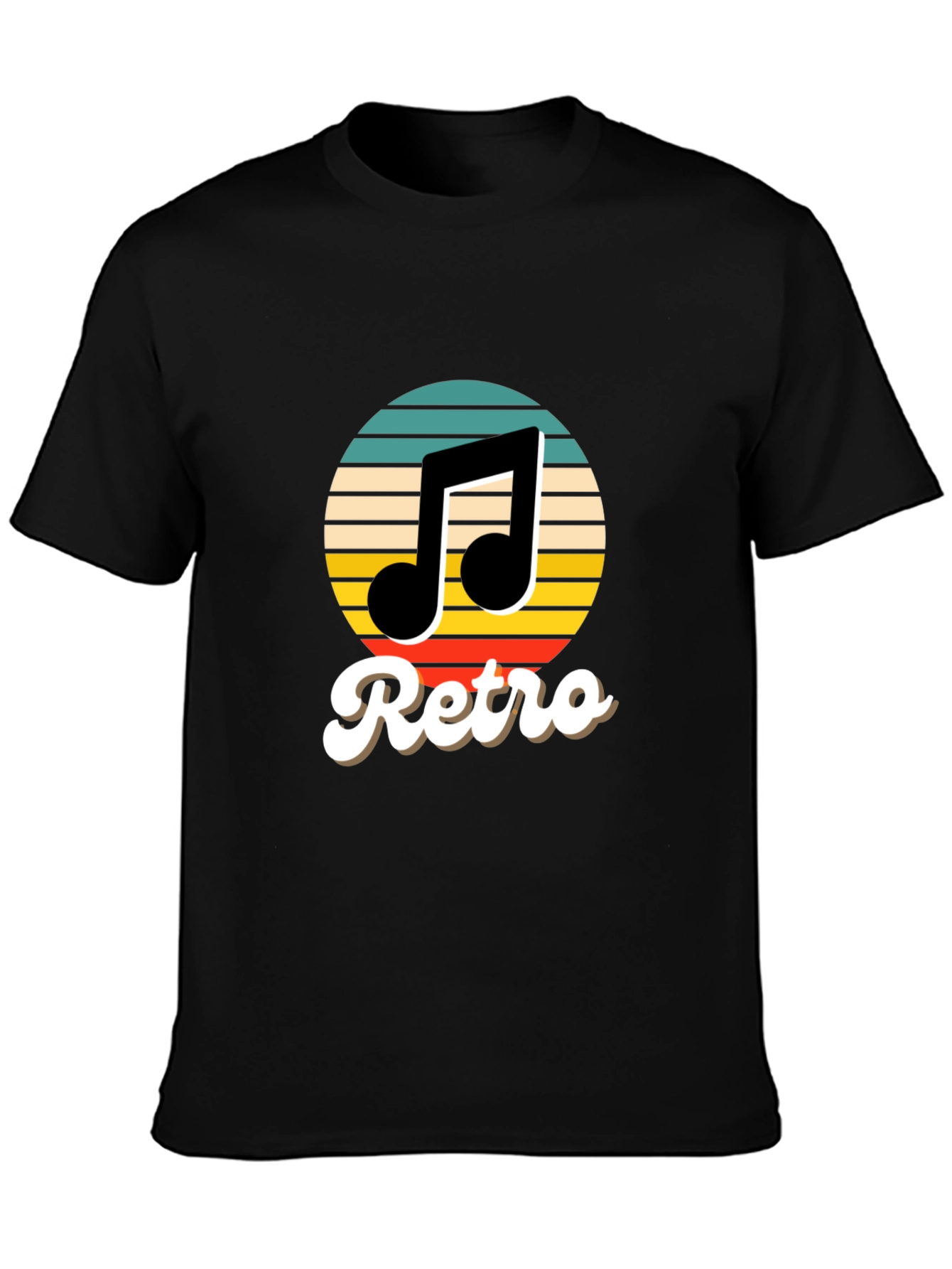 Retro Music T-Shirt - Black