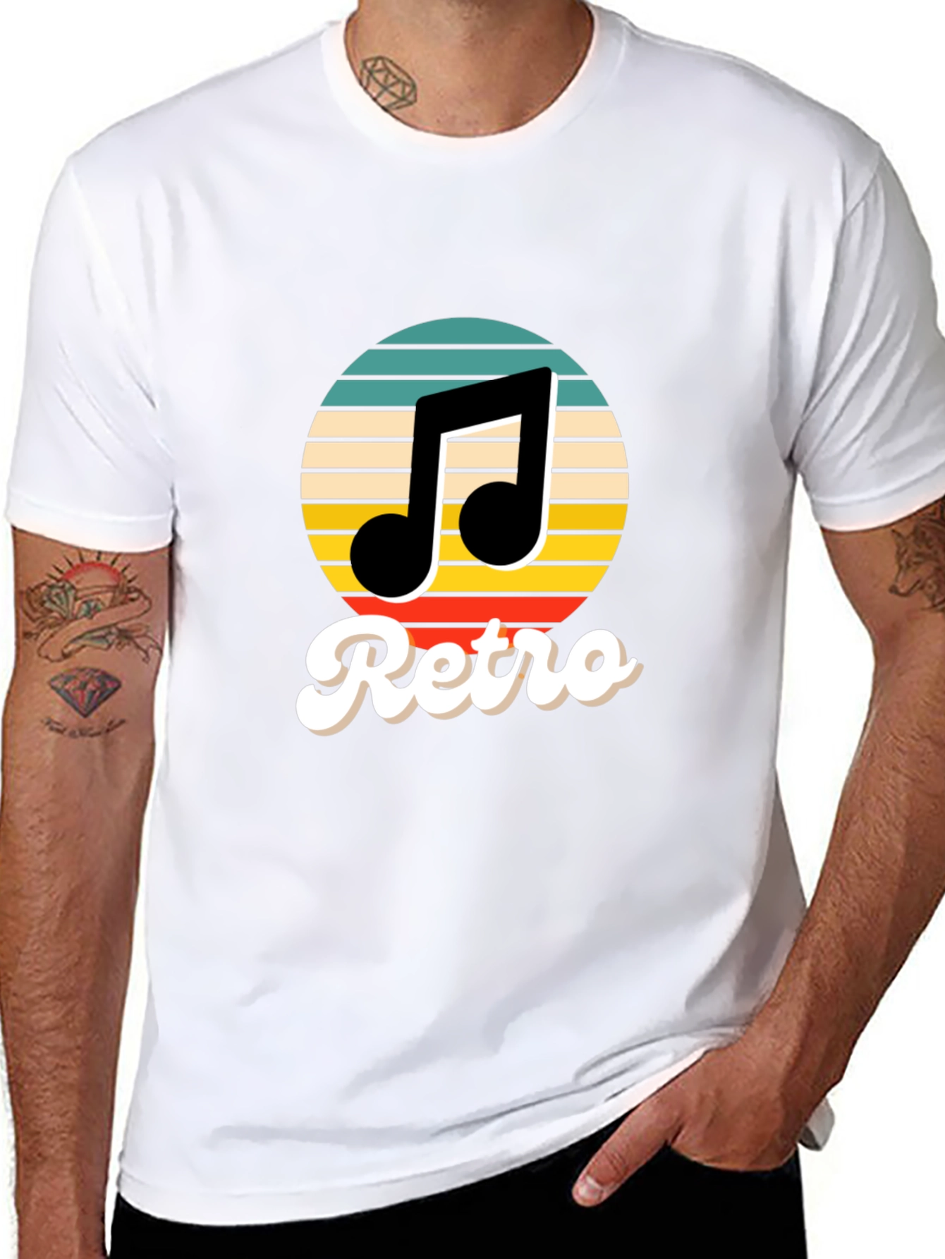 Retro Music T-Shirt - Black
