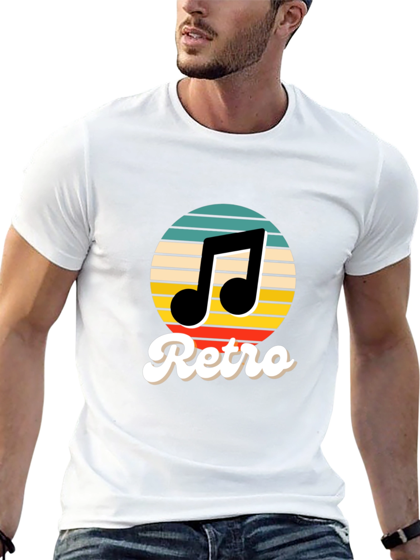 Retro Music T-Shirt - Black
