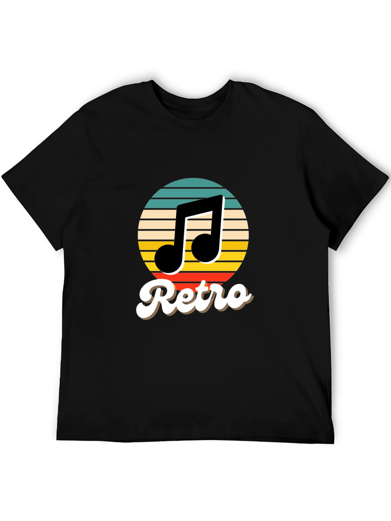 Retro Music T-Shirt - Black