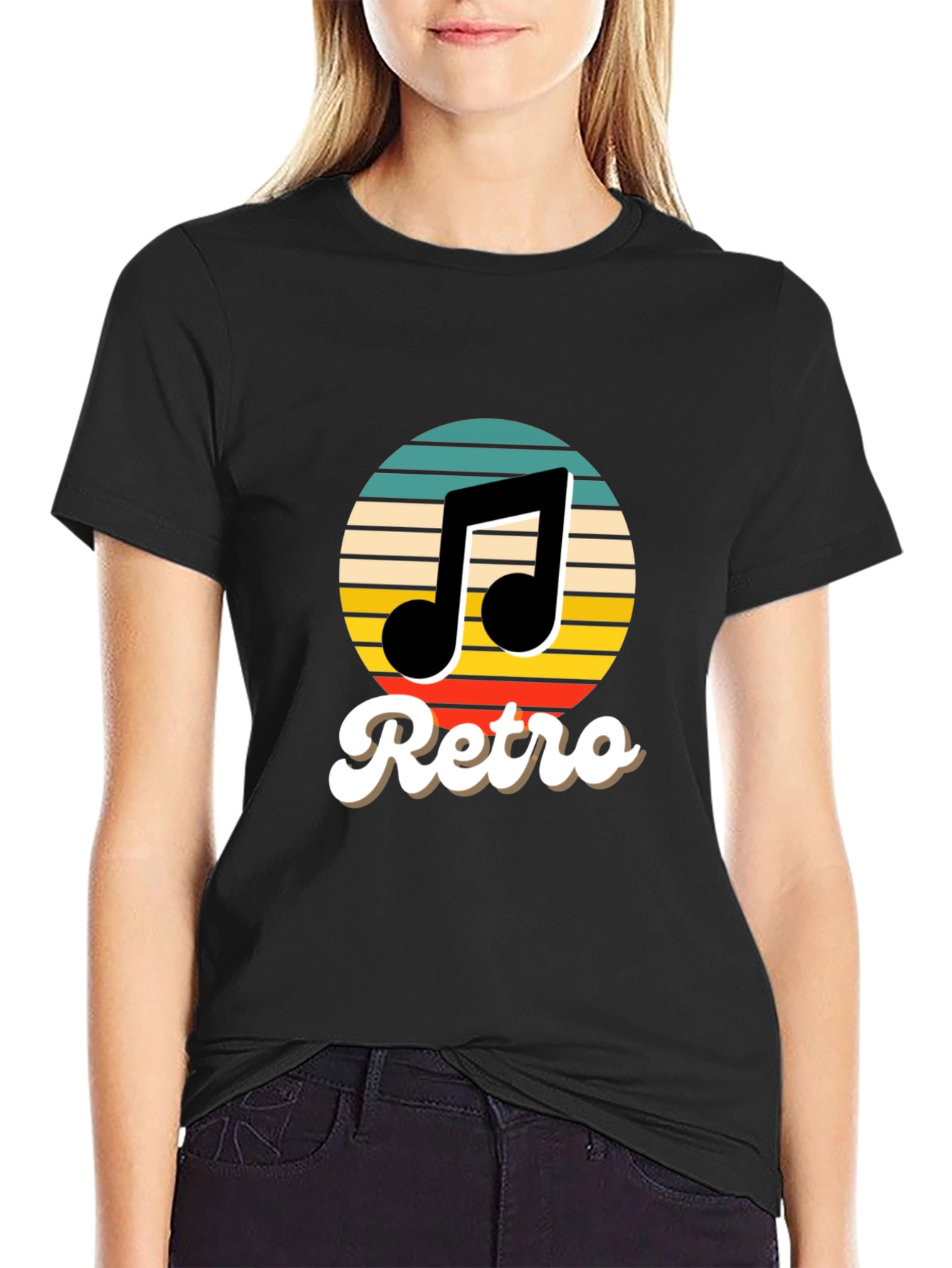 Retro Music T-Shirt - Black