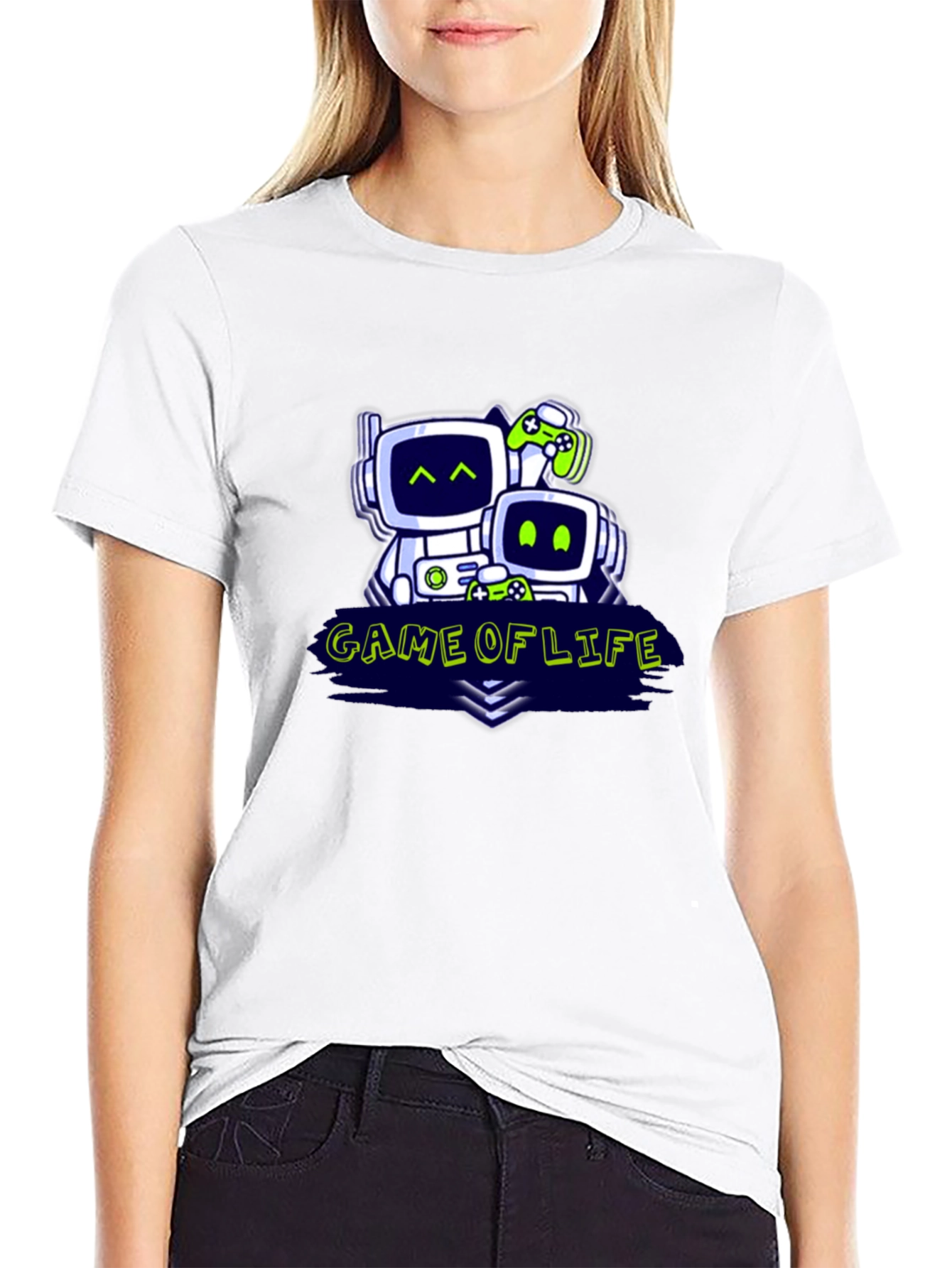 Game of Life Robot Gamer T-Shirt